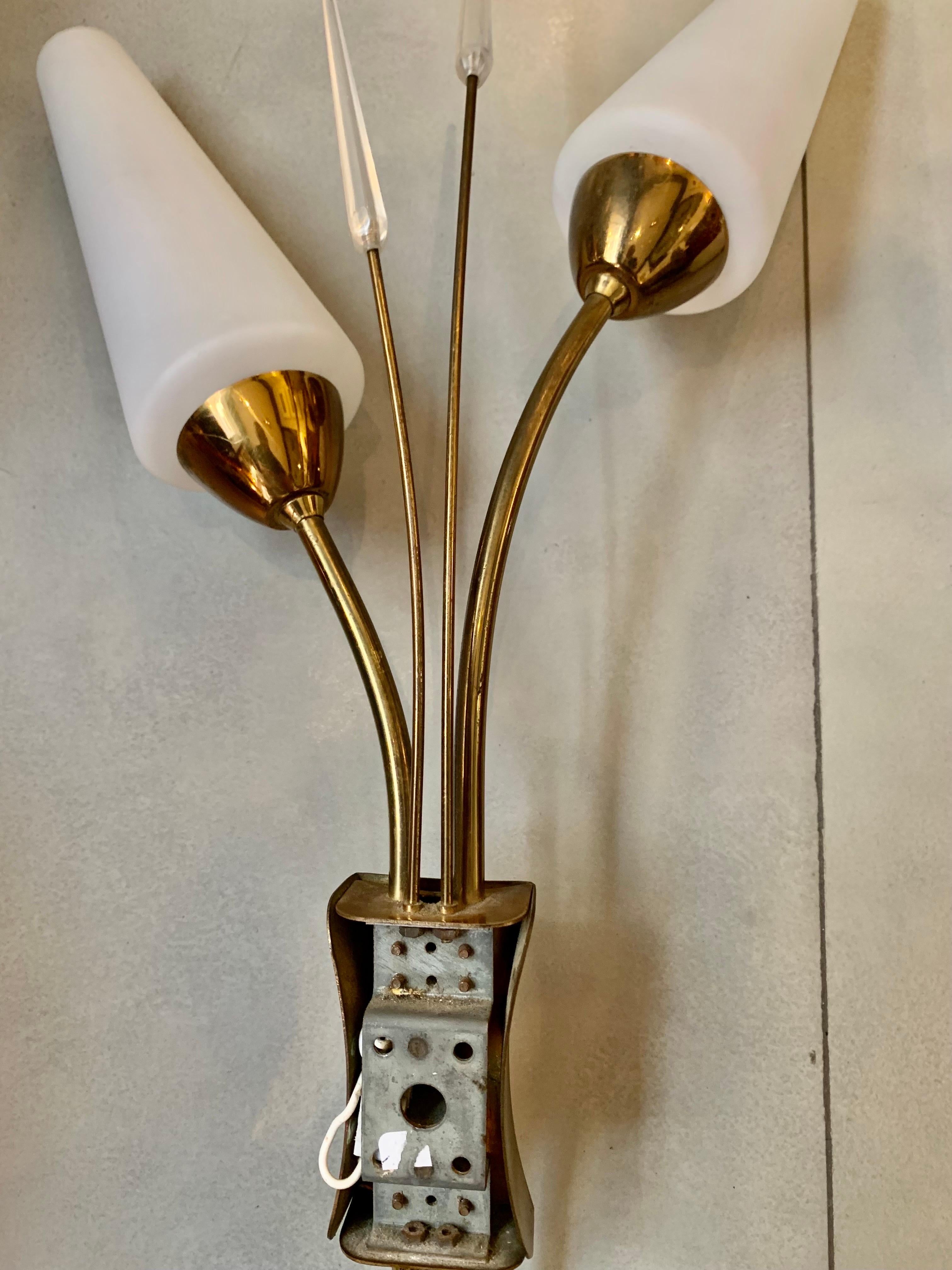 Mid-Centuryfrench Lunel Wall Sconces, 1950 For Sale 2