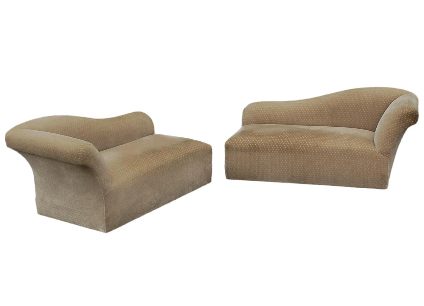 American Mid-Century Modern Sculptural Sectional Sofa or Pair of Chaise Lounges