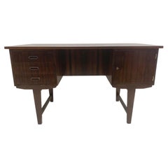 Mid-Century Modern Wooden Desk with Drawers, Italy, 1960s