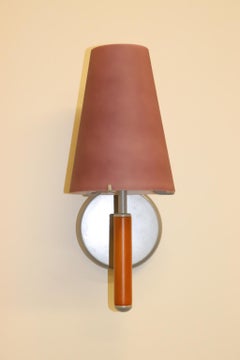 Mid-Centuty Modern Italian Murano Glass Wall Lamp Amethyst Satin Finish