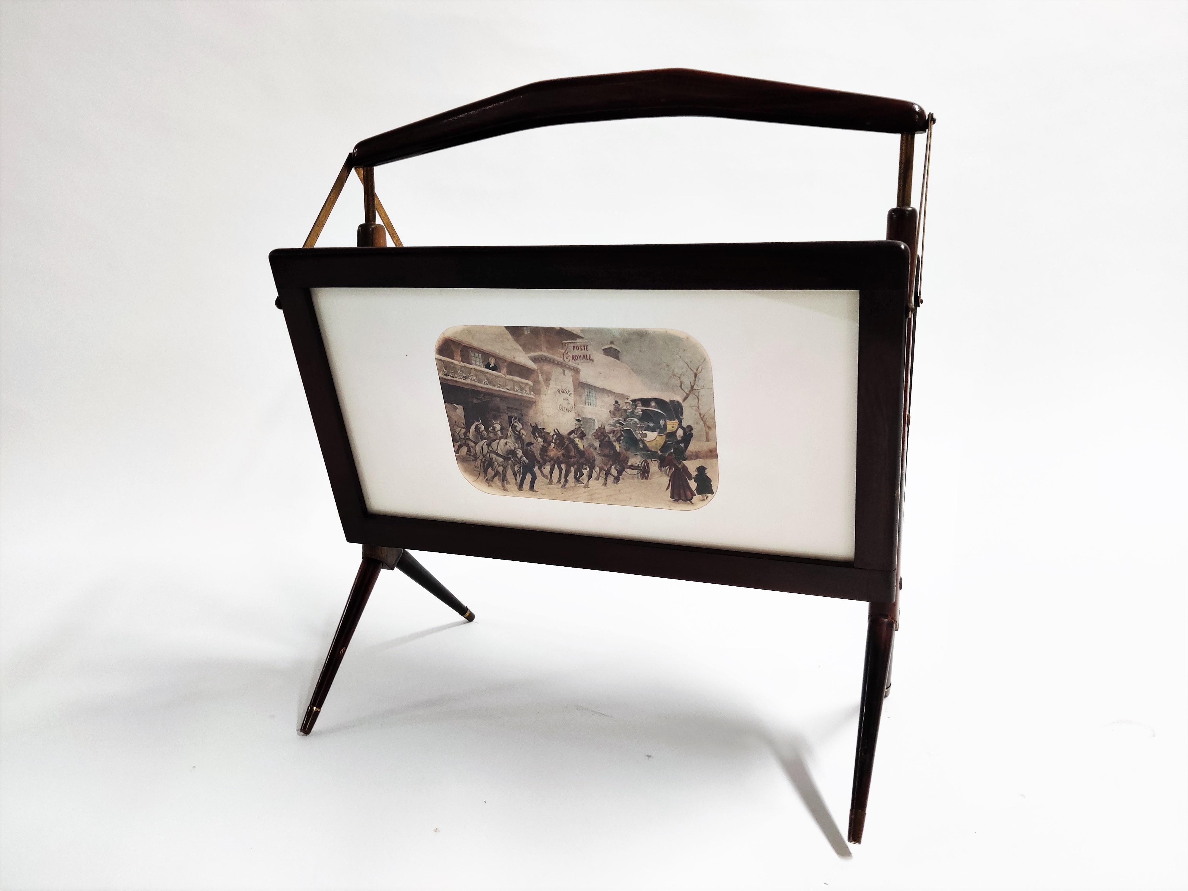 Mid-Century Modern Midcentuury Magazine Rack by Ico Parisi, 1950s For Sale