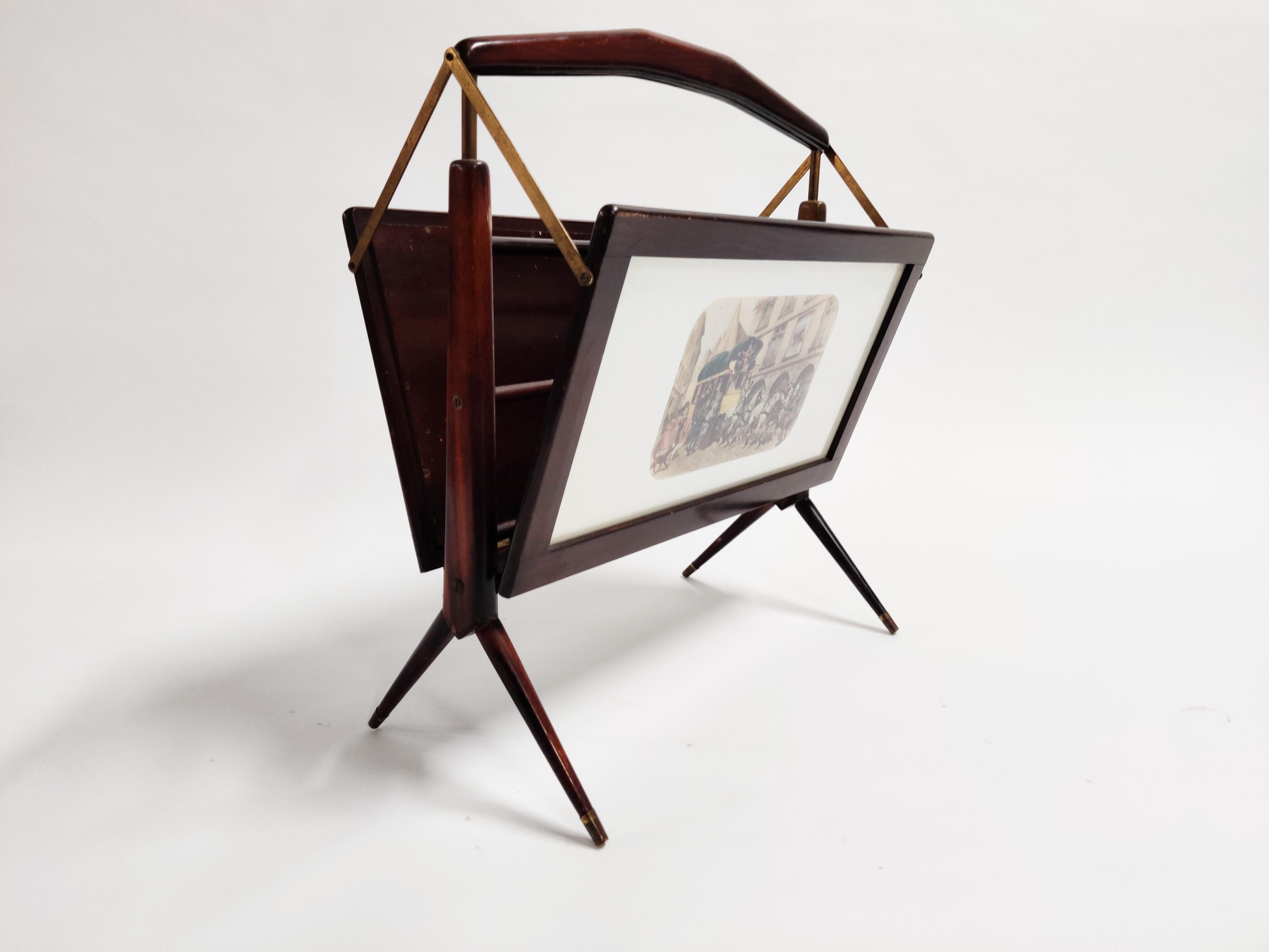 Midcentuury Magazine Rack by Ico Parisi, 1950s In Good Condition For Sale In HEVERLEE, BE