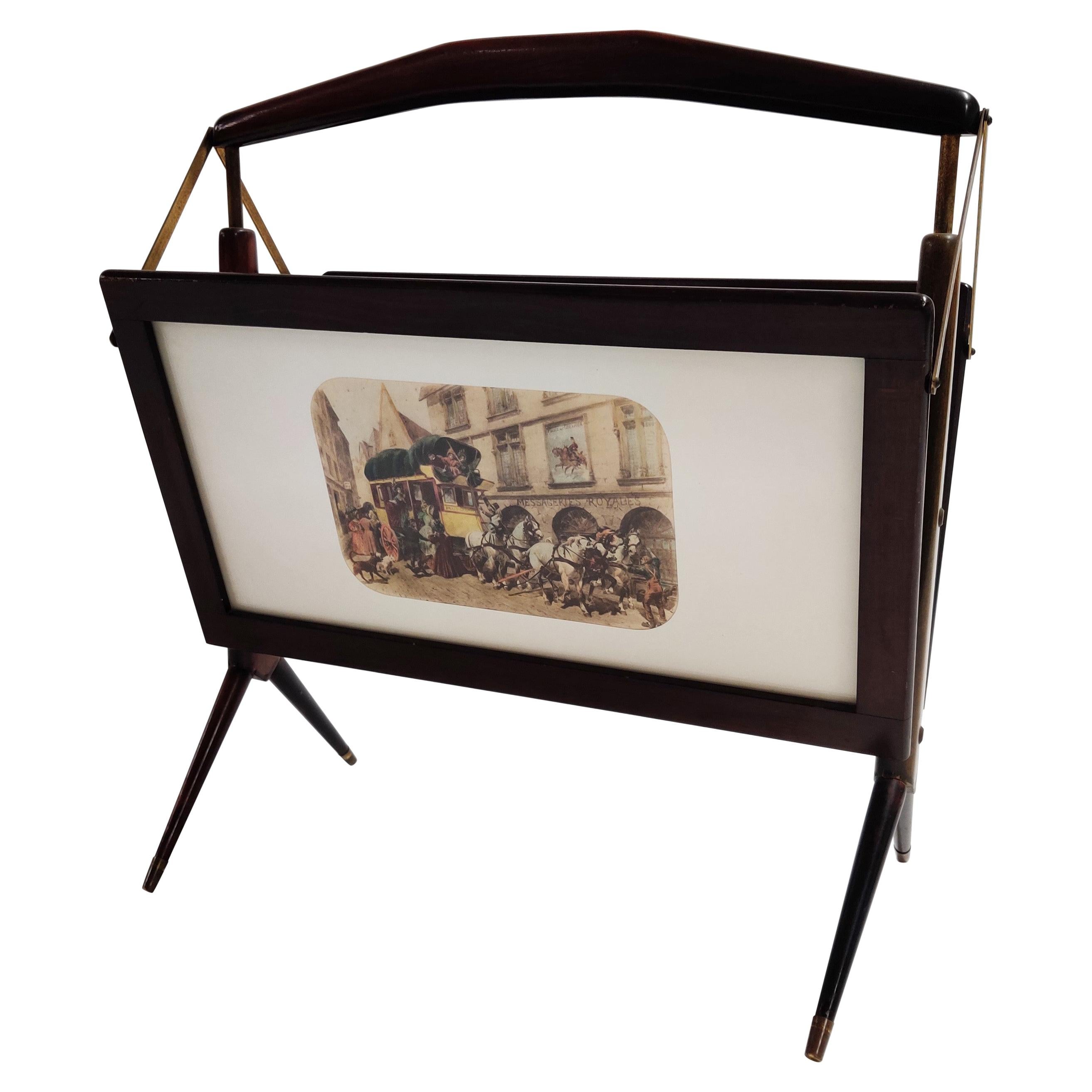 Midcentuury Magazine Rack by Ico Parisi, 1950s For Sale