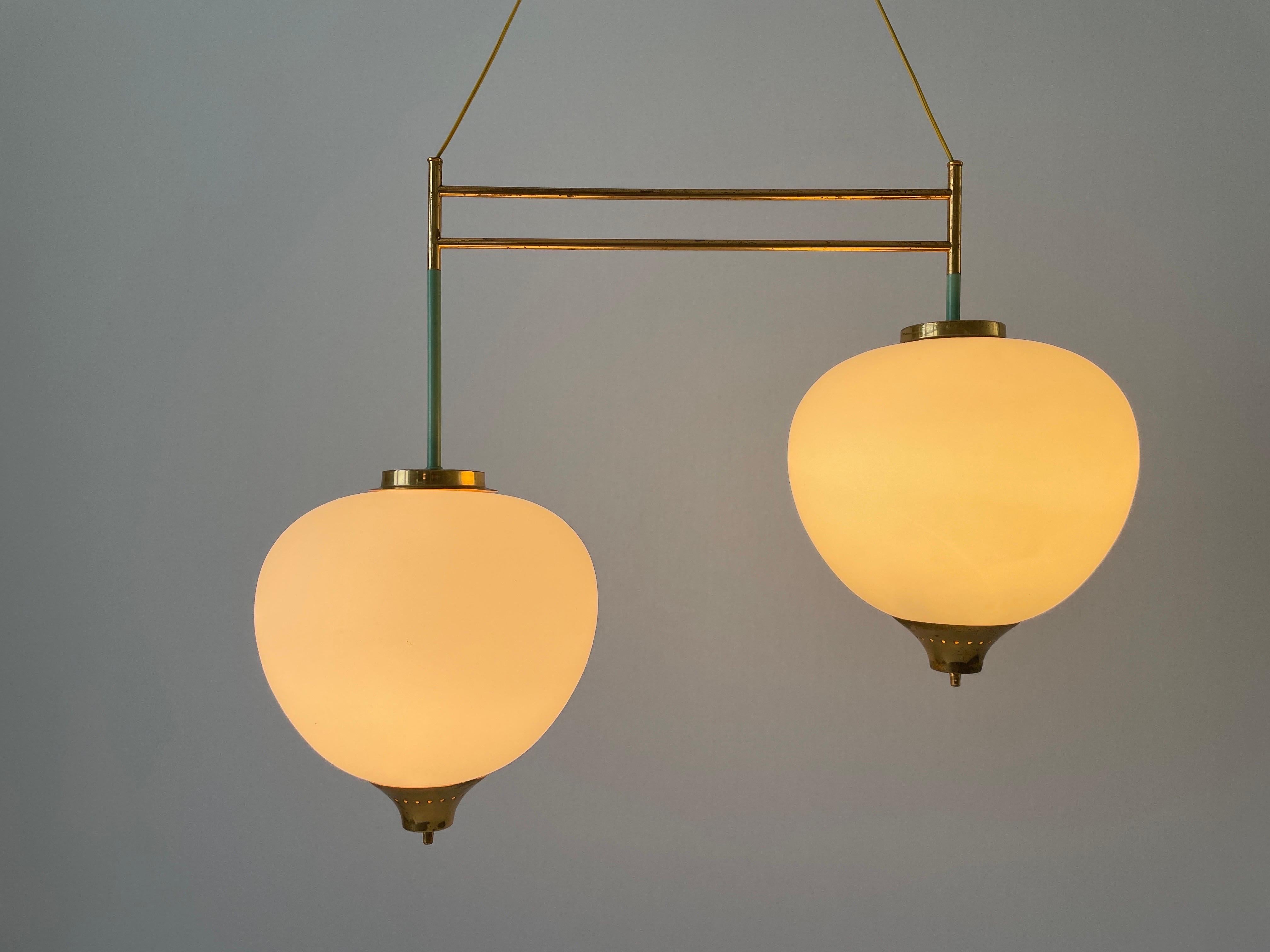 Mid-centuy Modern Ceiling Lamp by Bruno Chiarini for Stilnovo, 1950s, Italy For Sale 4