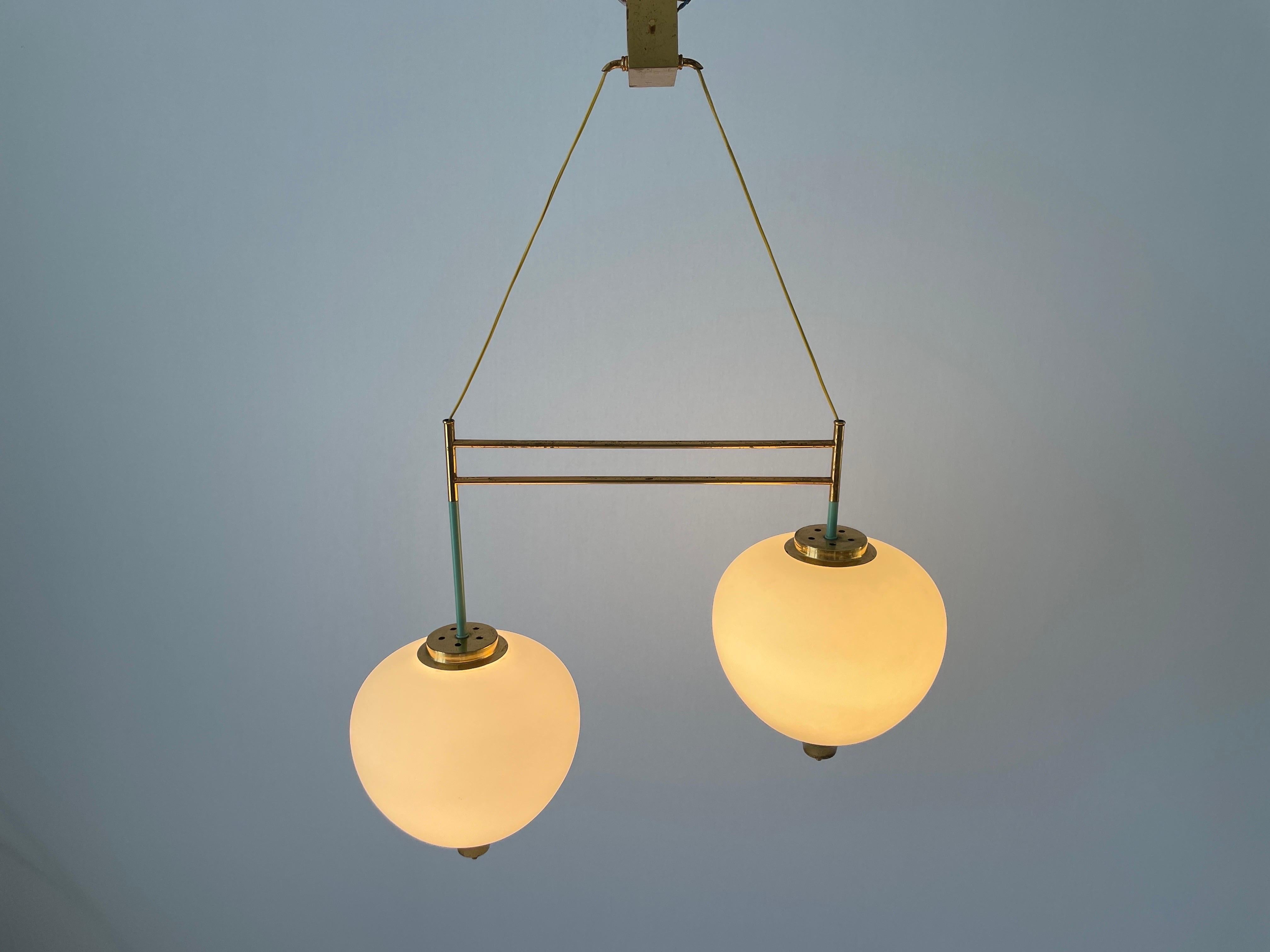 Mid-centuy Modern Ceiling Lamp by Bruno Chiarini for Stilnovo, 1950s, Italy For Sale 6