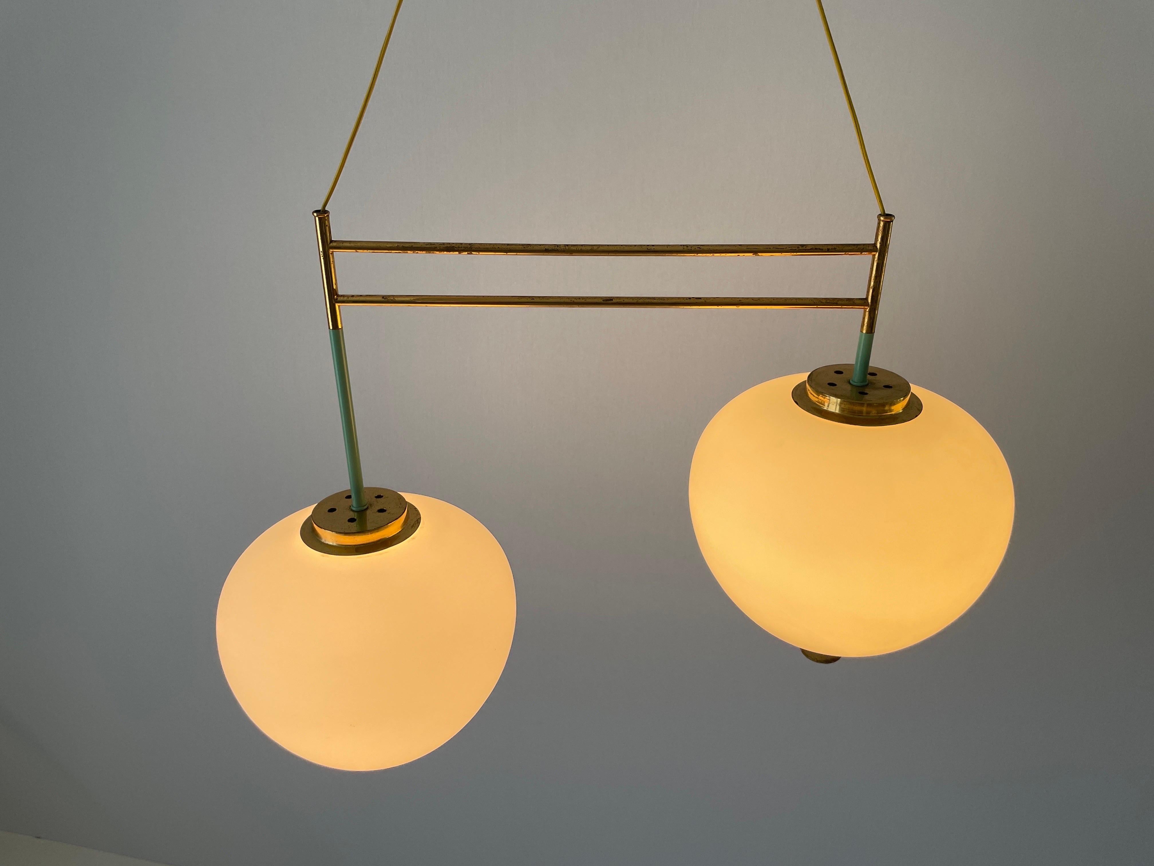 Mid-centuy Modern Ceiling Lamp by Bruno Chiarini for Stilnovo, 1950s, Italy For Sale 7