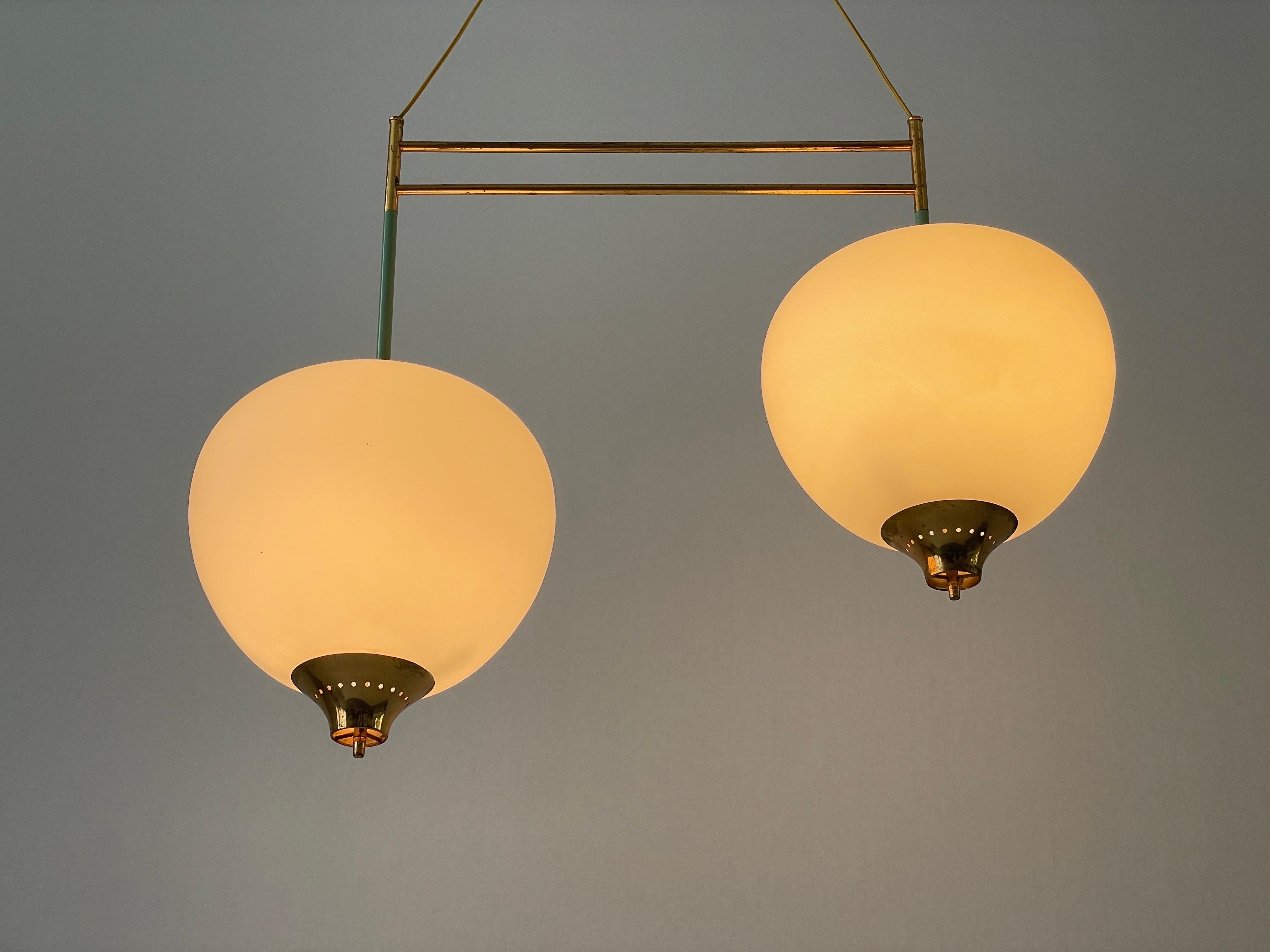 Mid-centuy Modern Ceiling Lamp by Bruno Chiarini for Stilnovo, 1950s, Italy For Sale 8