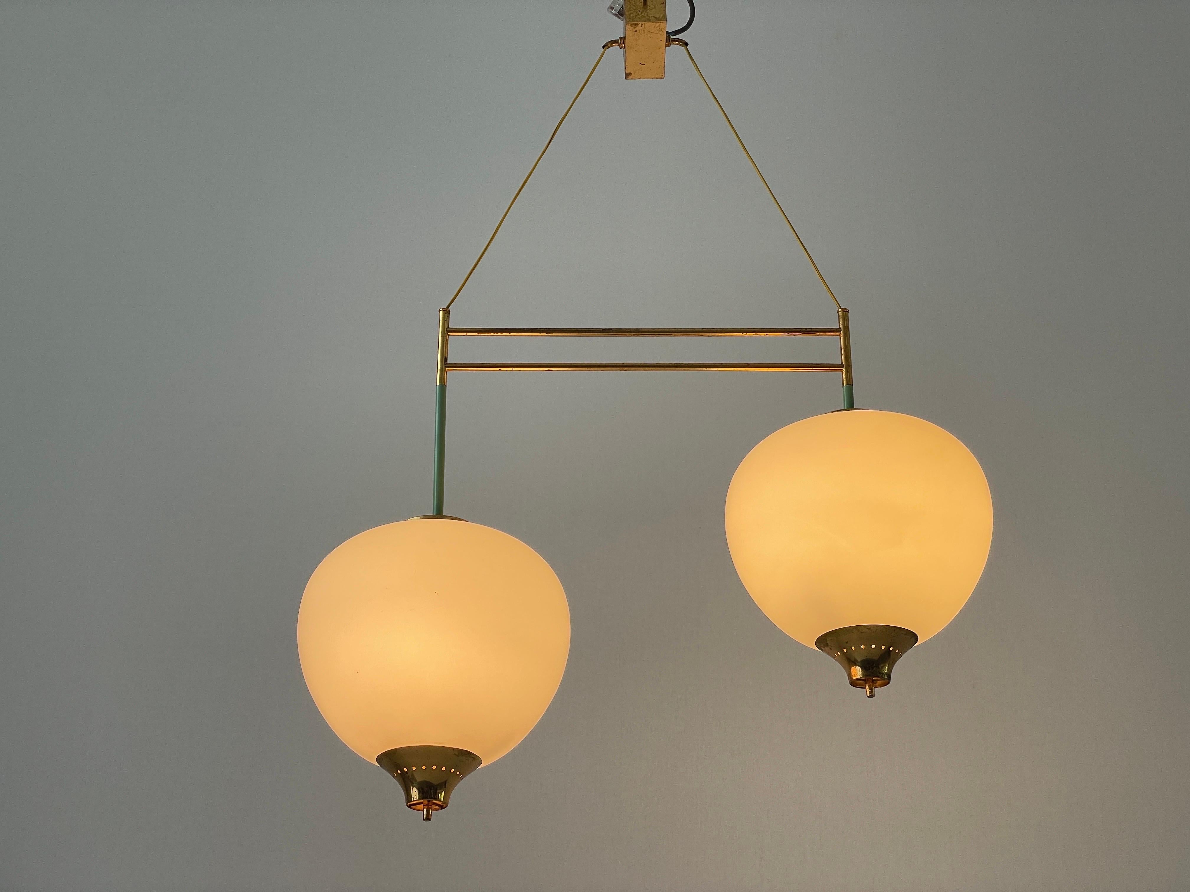 Mid-centuy Modern Ceiling Lamp by Bruno Chiarini for Stilnovo, 1950s, Italy For Sale 11