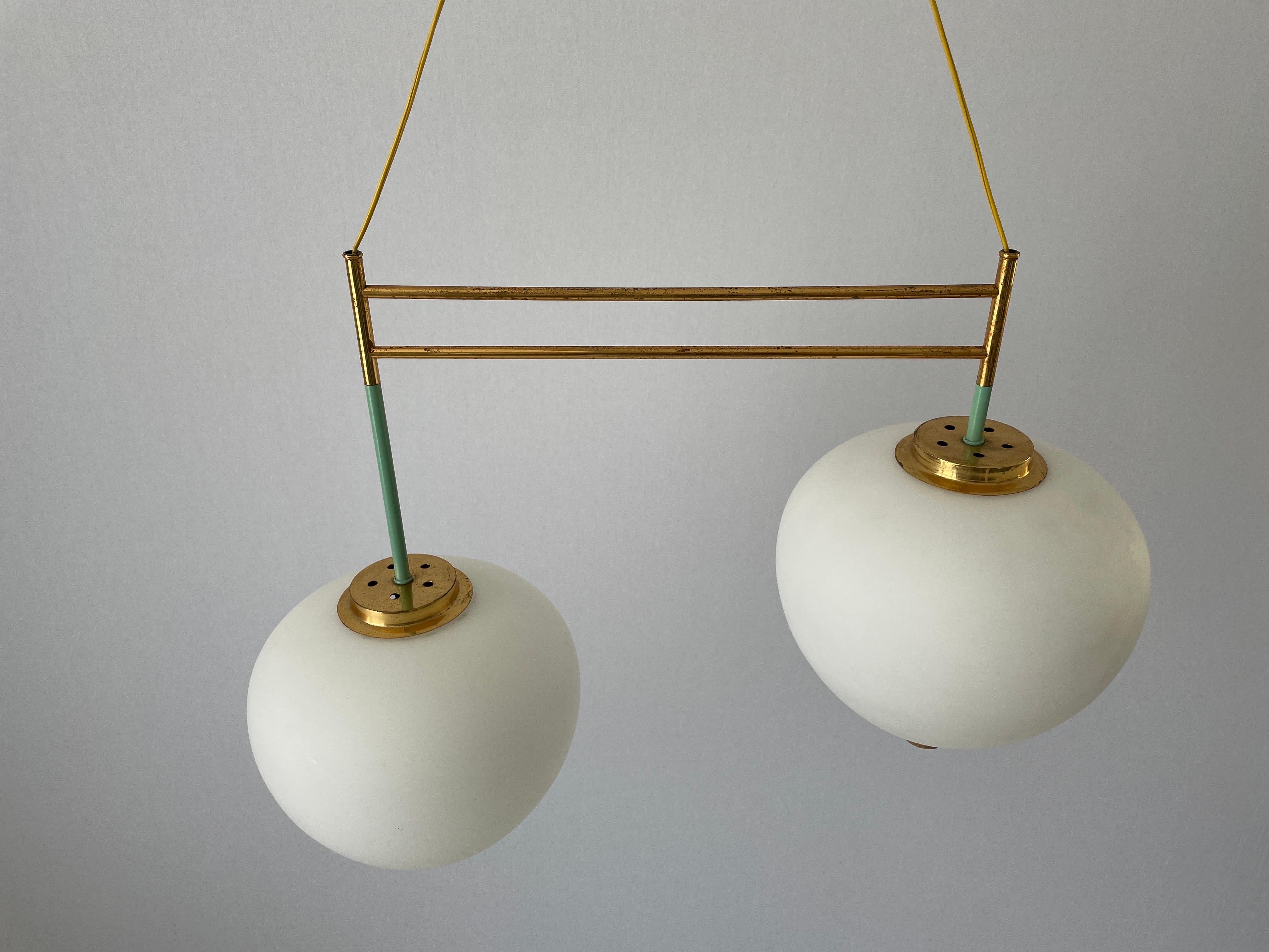 Brass Mid-centuy Modern Ceiling Lamp by Bruno Chiarini for Stilnovo, 1950s, Italy For Sale