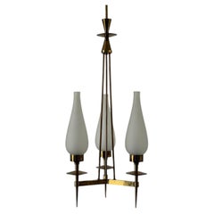 Mid-centuy Modern Chandelier by Bruno Chiarini for Stilnovo, 1950s, Italy