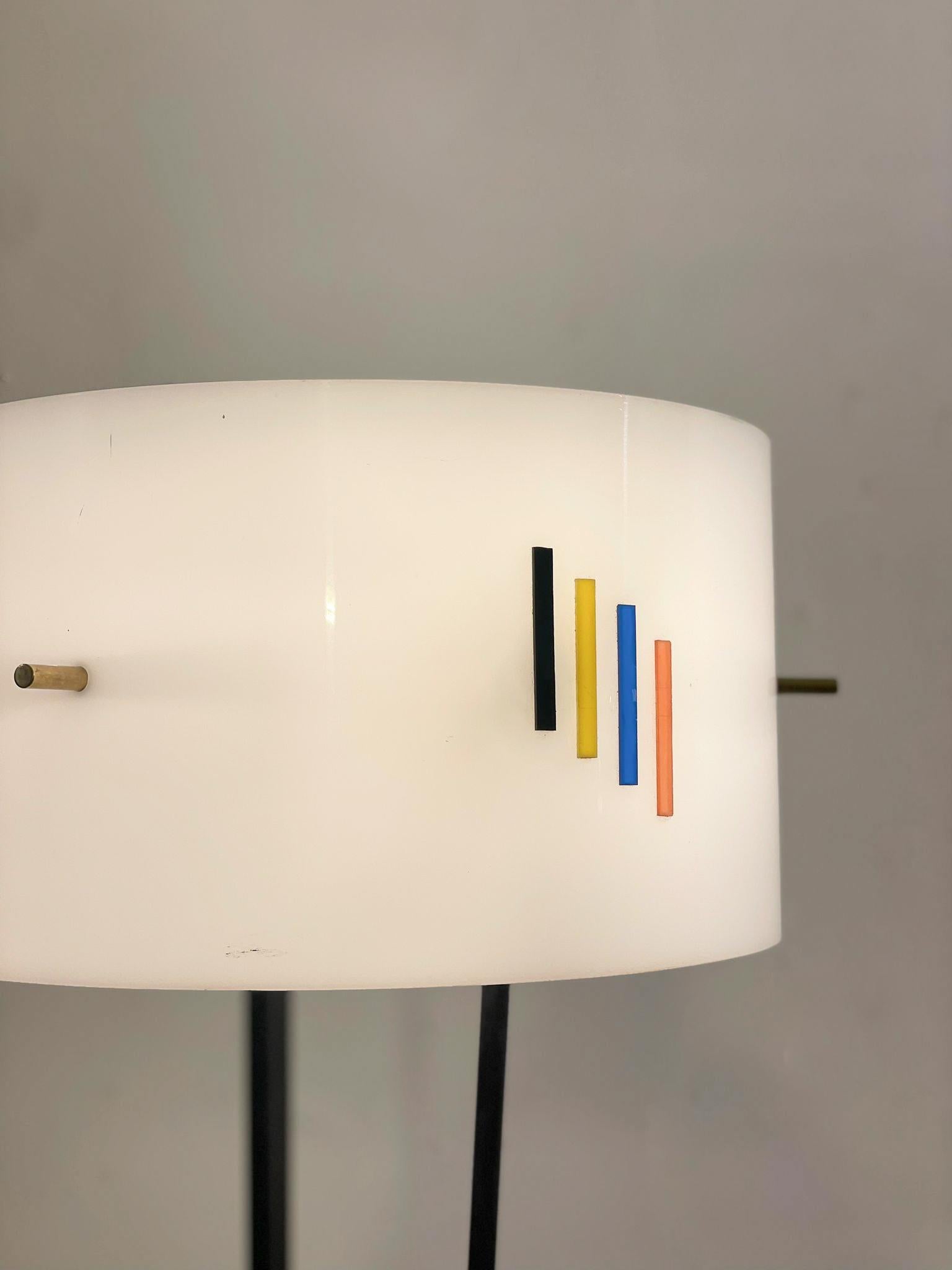 Plastic Mid-Centuy Modern Floor Lamp For Sale