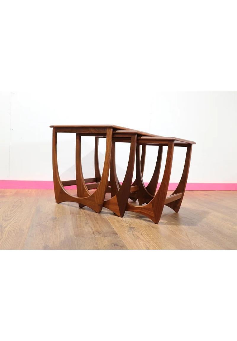 Mid Centuy Teak Nesting Tiled tables By VB Wilkins for G Plan For Sale ...