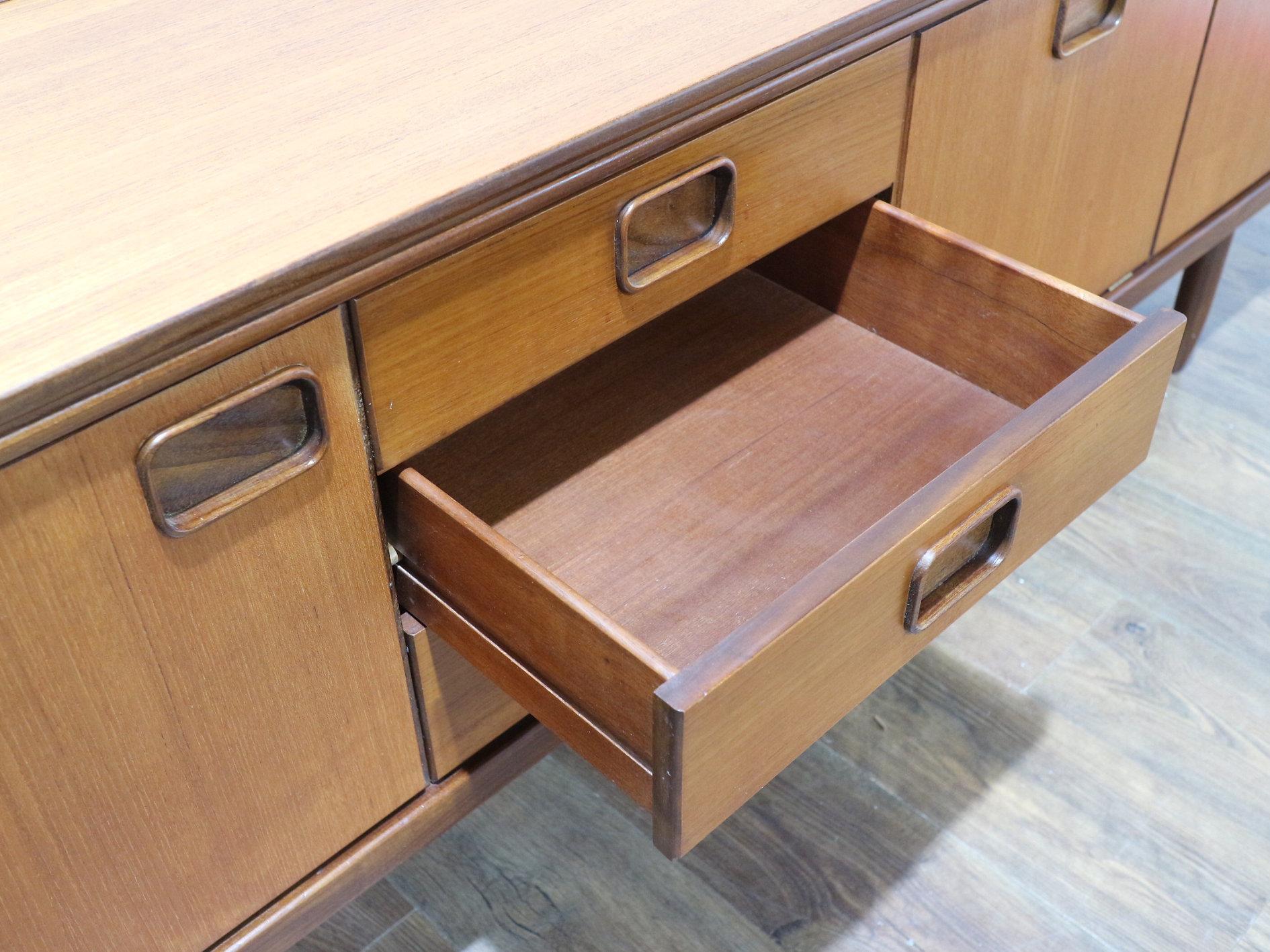 Mid Centuyr Modern Vintage Teak Credenza Sideboard by William Lawrence 4