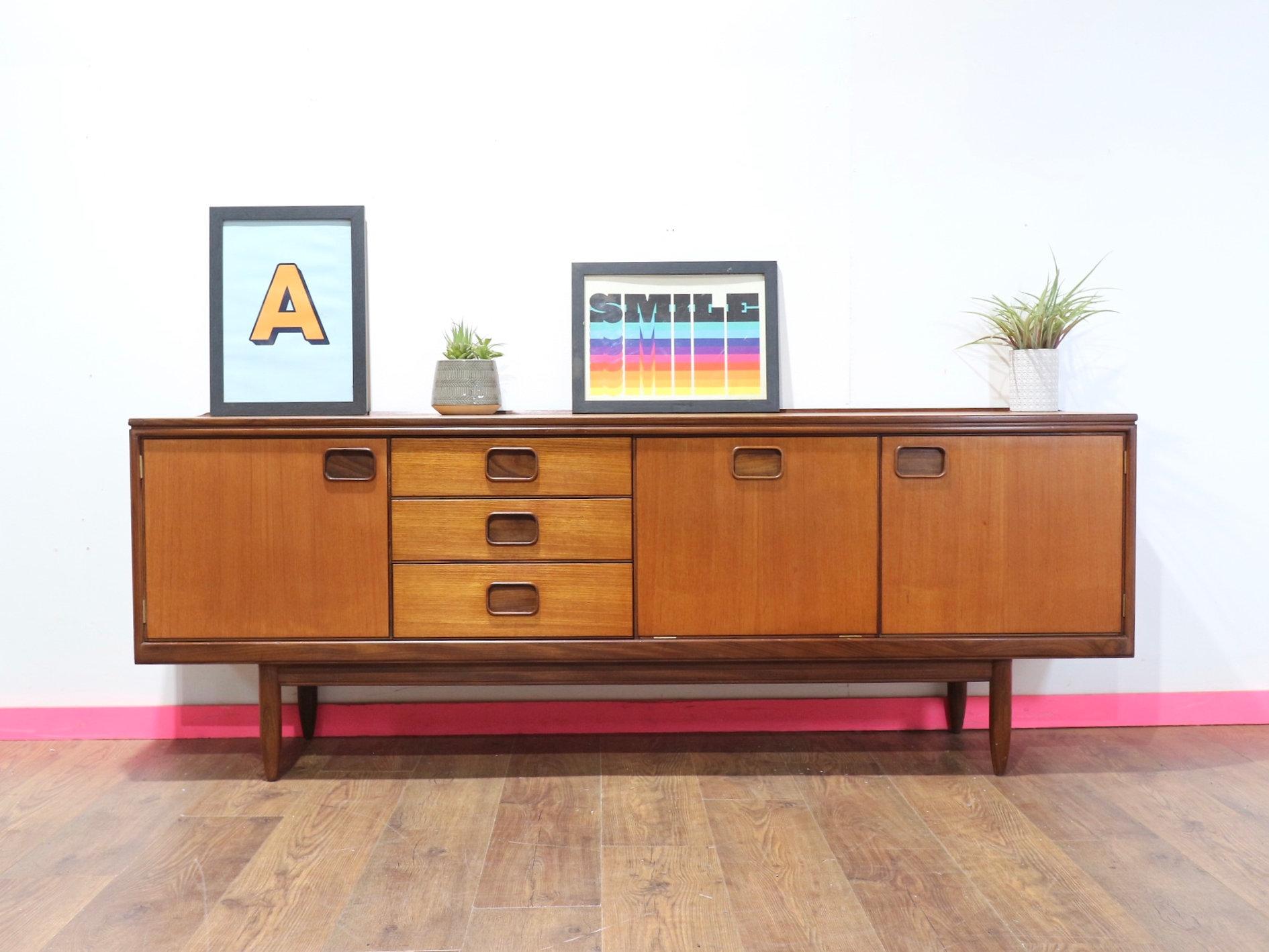 Mid Centuyr Modern Vintage Teak Credenza Sideboard by William Lawrence 5