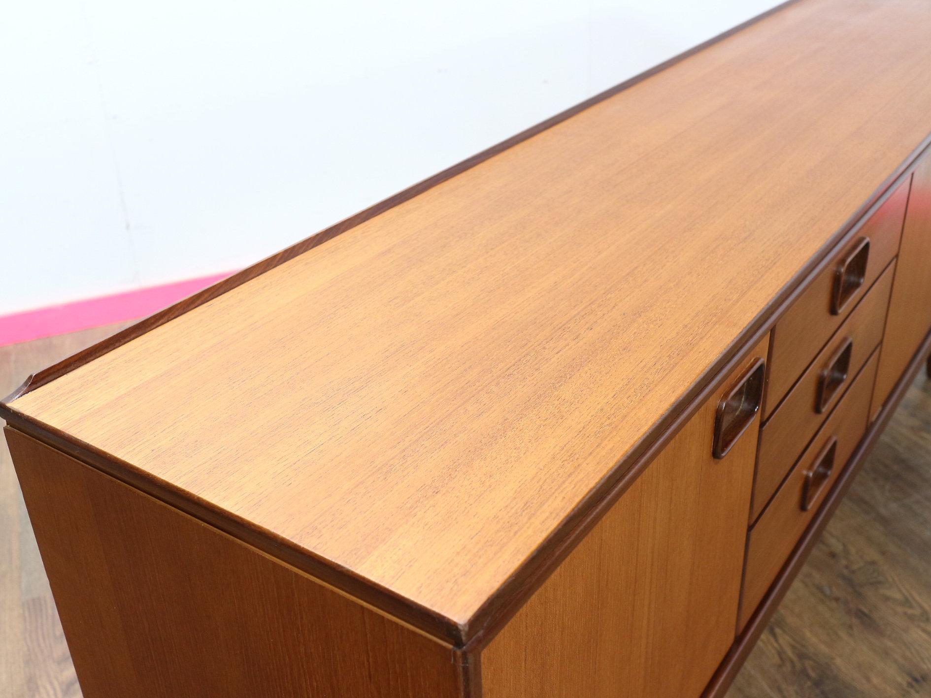 Mid Centuyr Modern Vintage Teak Credenza Sideboard by William Lawrence 6