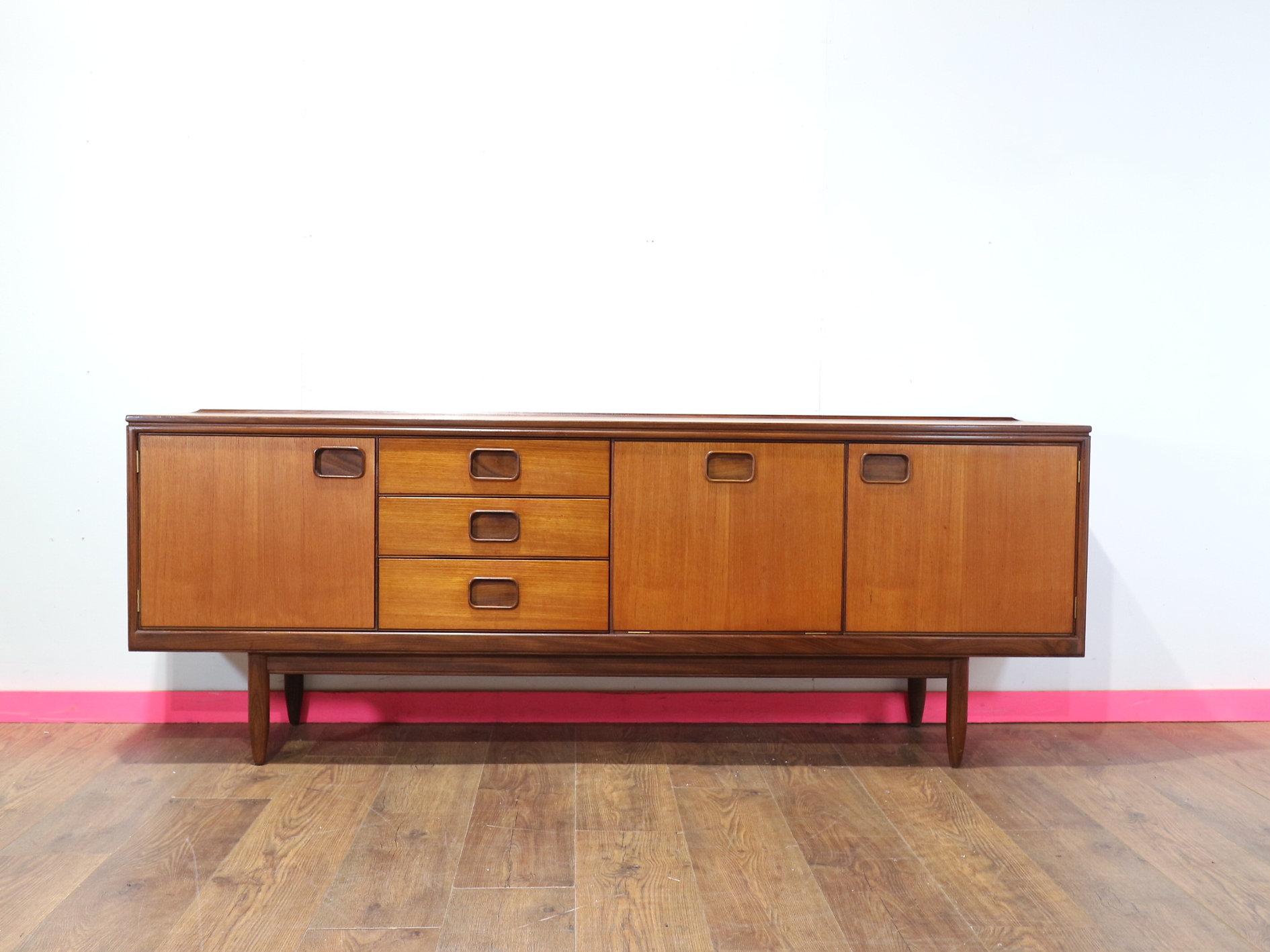 Mid-Century Modern Mid Centuyr Modern Vintage Teak Credenza Sideboard by William Lawrence
