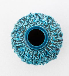 Mid-Cenury Modern "Chamotte" Vase in Corn Blue Color by Gunnar Nylund, Rörstrand