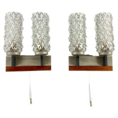 Mid-Cenury Modern Pair of Wall Sconces Retro Double Light Wall Lamps