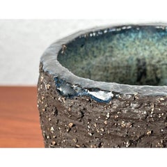 Mid-Cenutry Brutalist Studio Pottery Vase Signed 55