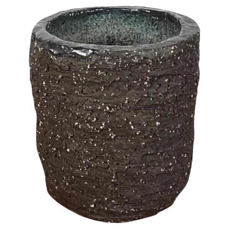 Mid-Cenutry Brutalist Studio Pottery Vase Signed 55