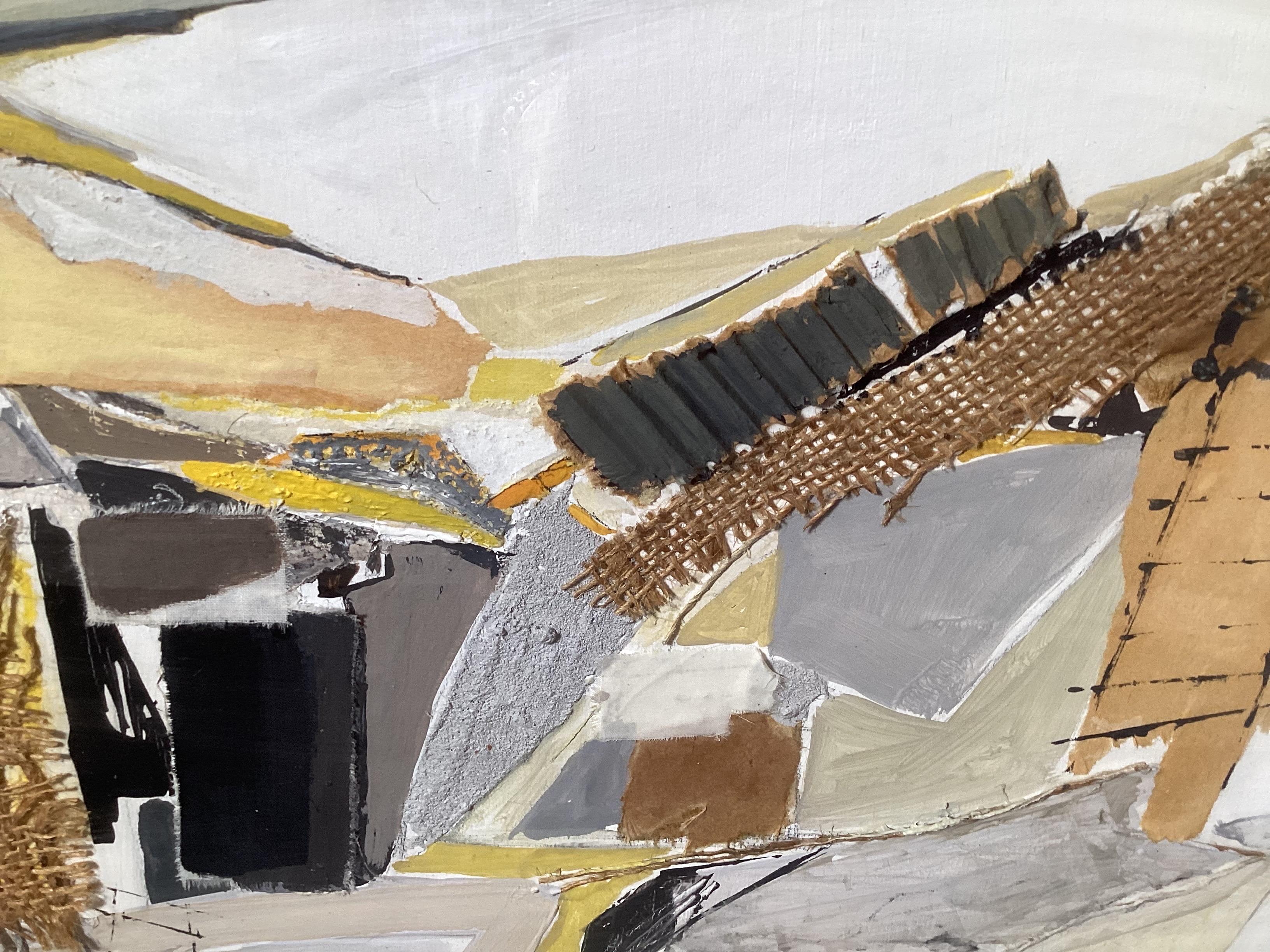 Mid Cetury Modern Mixed Media Collage (amerikanisch) im Angebot