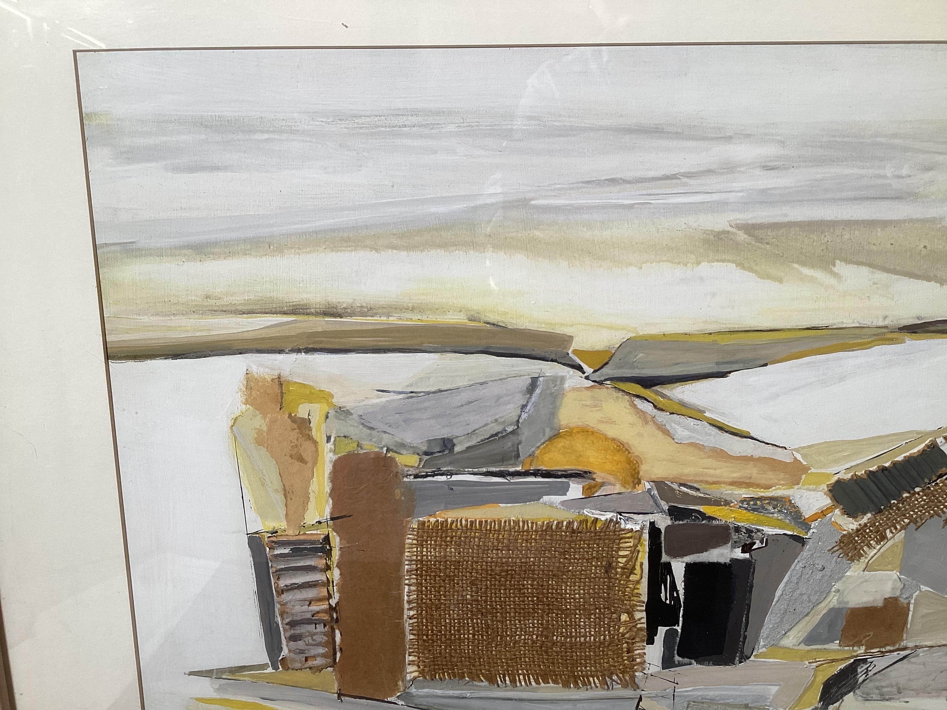 Mid Cetury Modern Mixed Media Collage im Zustand „Gut“ im Angebot in Lambertville, NJ