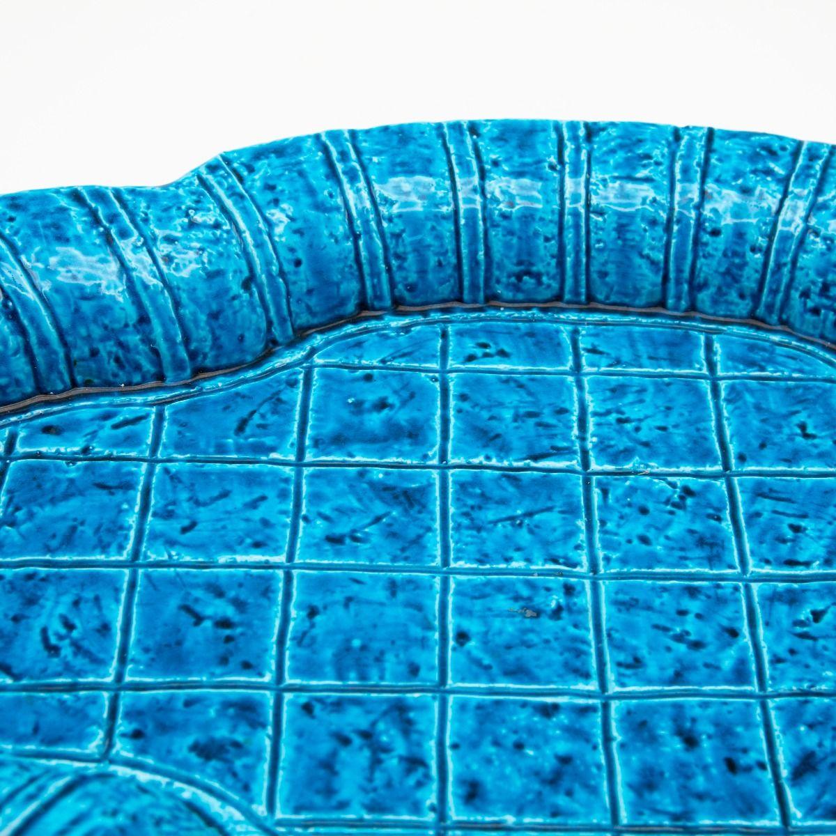 Mid- ctr. Organic Stoneware Azure Blue Dish by Gunnar Nylund for Rörstrand im Angebot 2