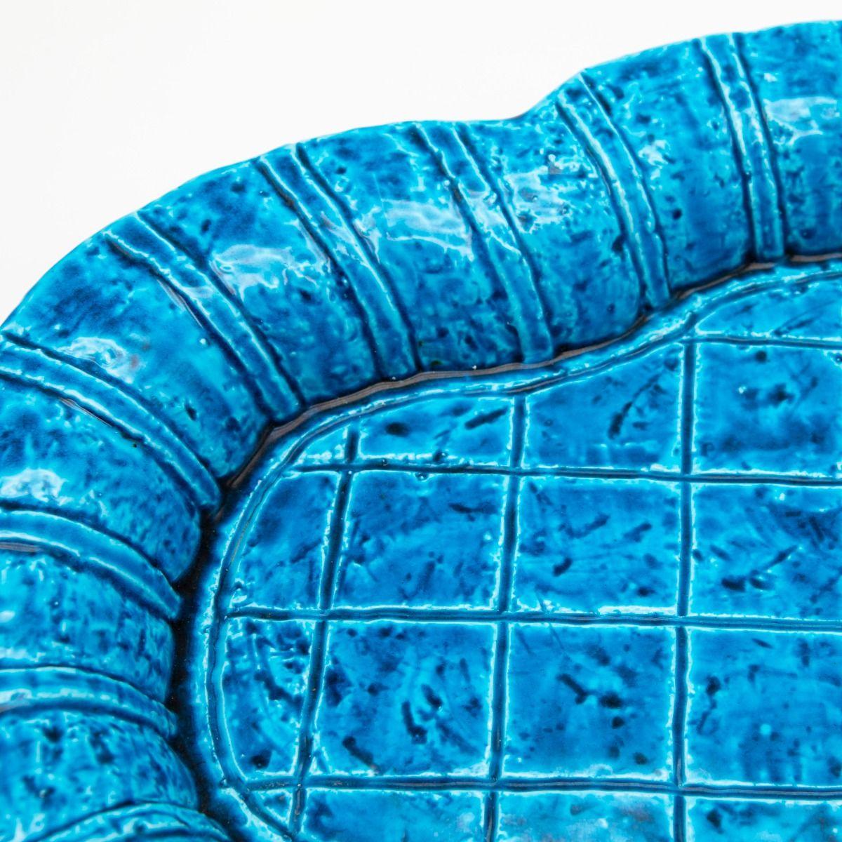 Mid- ctr. Organic Stoneware Azure Blue Dish by Gunnar Nylund for Rörstrand im Angebot 1