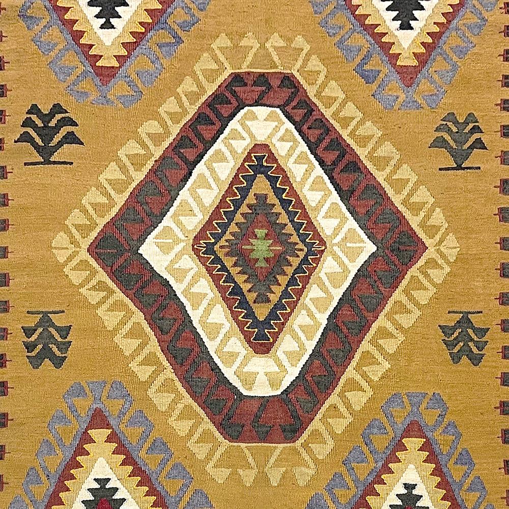 Hand-Woven Vintage Kilim, Anatolian, Mid-End-20th Century Handwoven For Sale