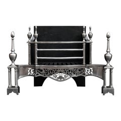 Retro Mid Georgian Chippendale Style Steel Firegrate