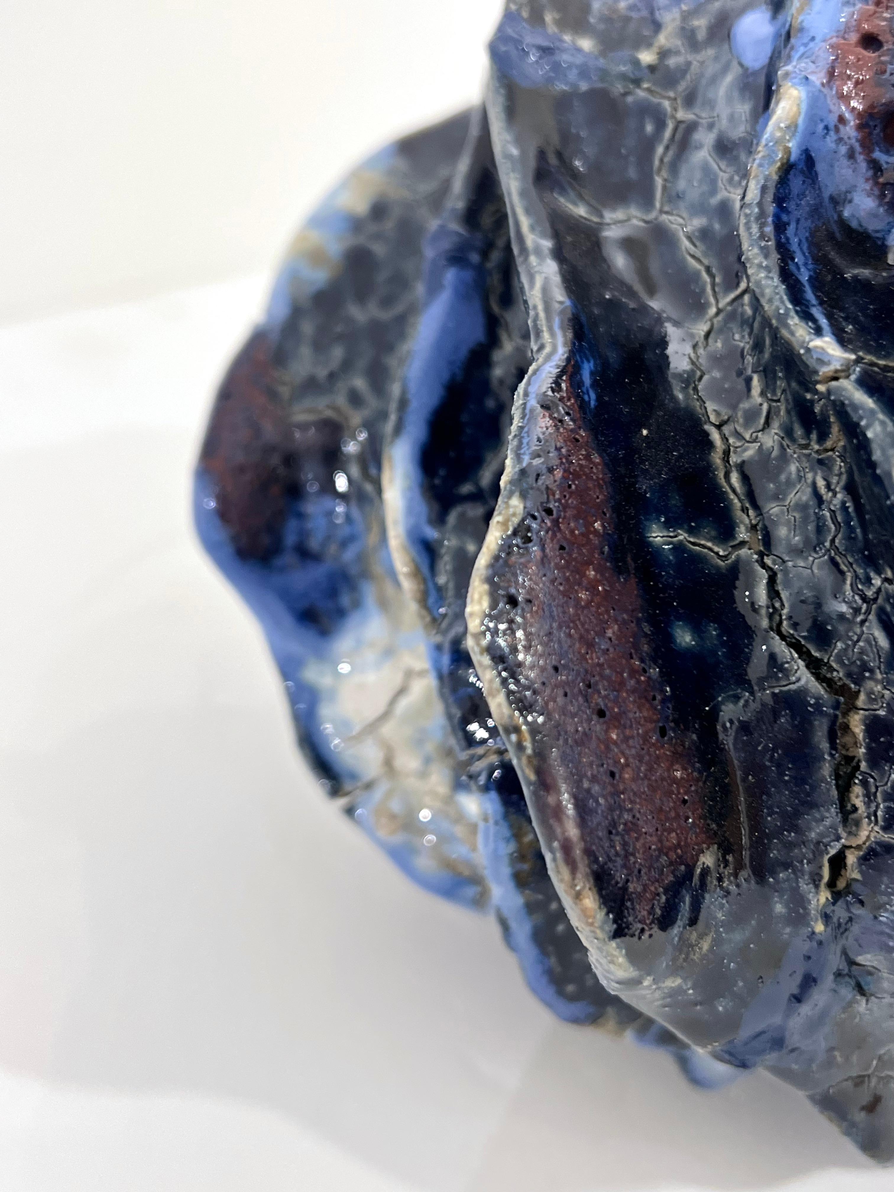 Vaso scultura di medie dimensioni in ceramica smaltata di Henrik Folsgaard in vendita 4