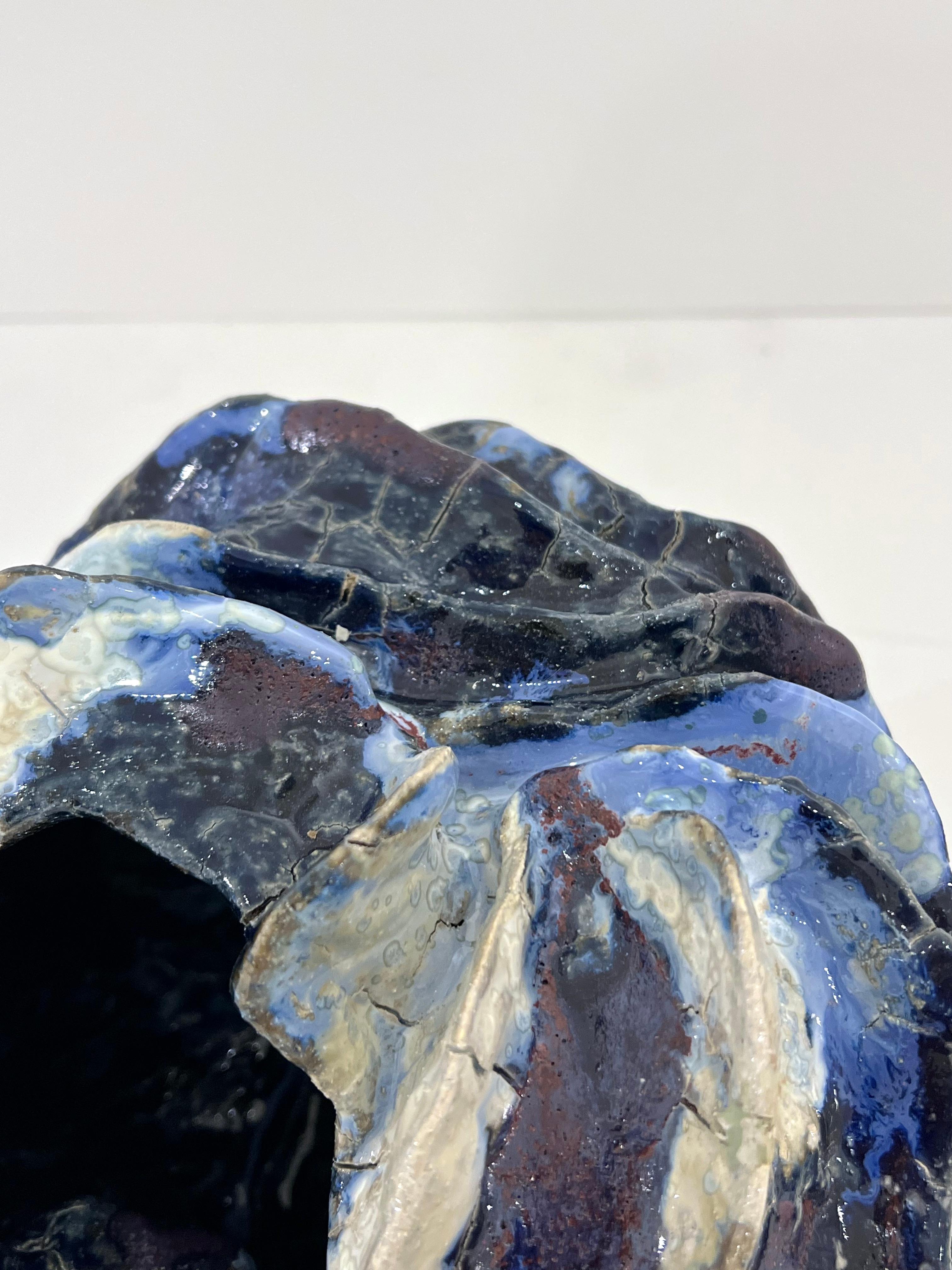 Vaso scultura di medie dimensioni in ceramica smaltata di Henrik Folsgaard in vendita 3