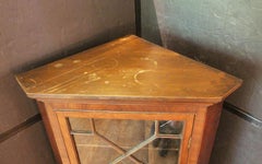 Mid-Late 18th Century English Georgian Hanging Corner Cabinet