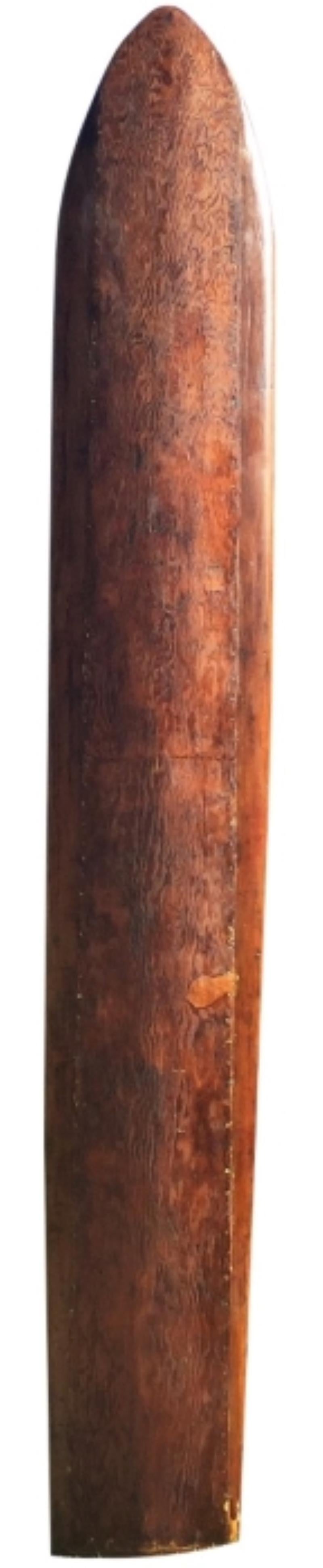 Mid-late 1930's Phillip “Flippy” Hoffman personal redwood surfboard which measures 11' 10
