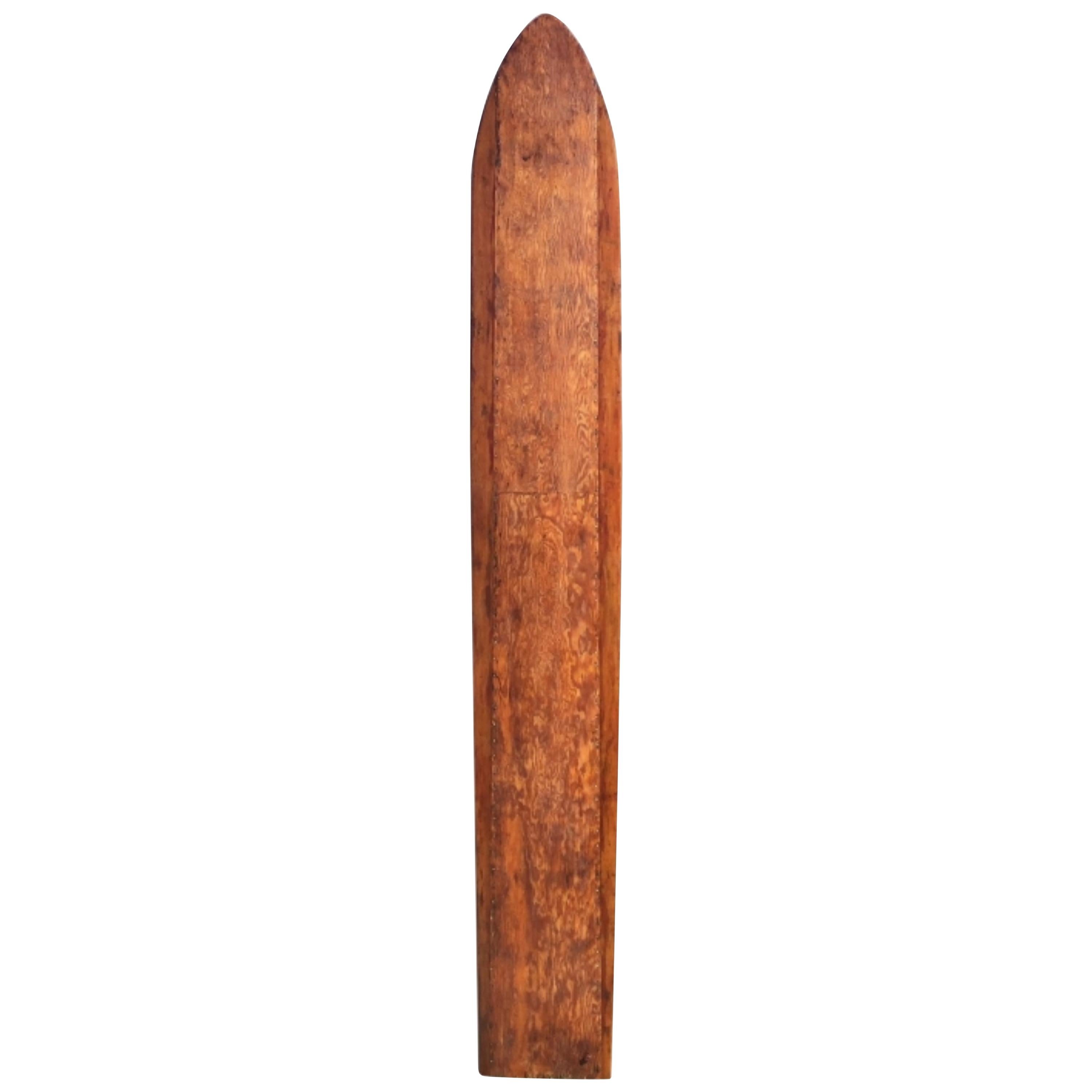 Mid-late 1930s Phillip “Flippy” Hoffman Personal Wooden Surfboard