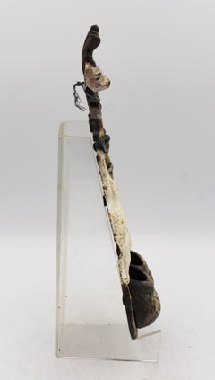 Mid-Late 19th Century American Cast Iron Hunt Motif Wall Match Holder