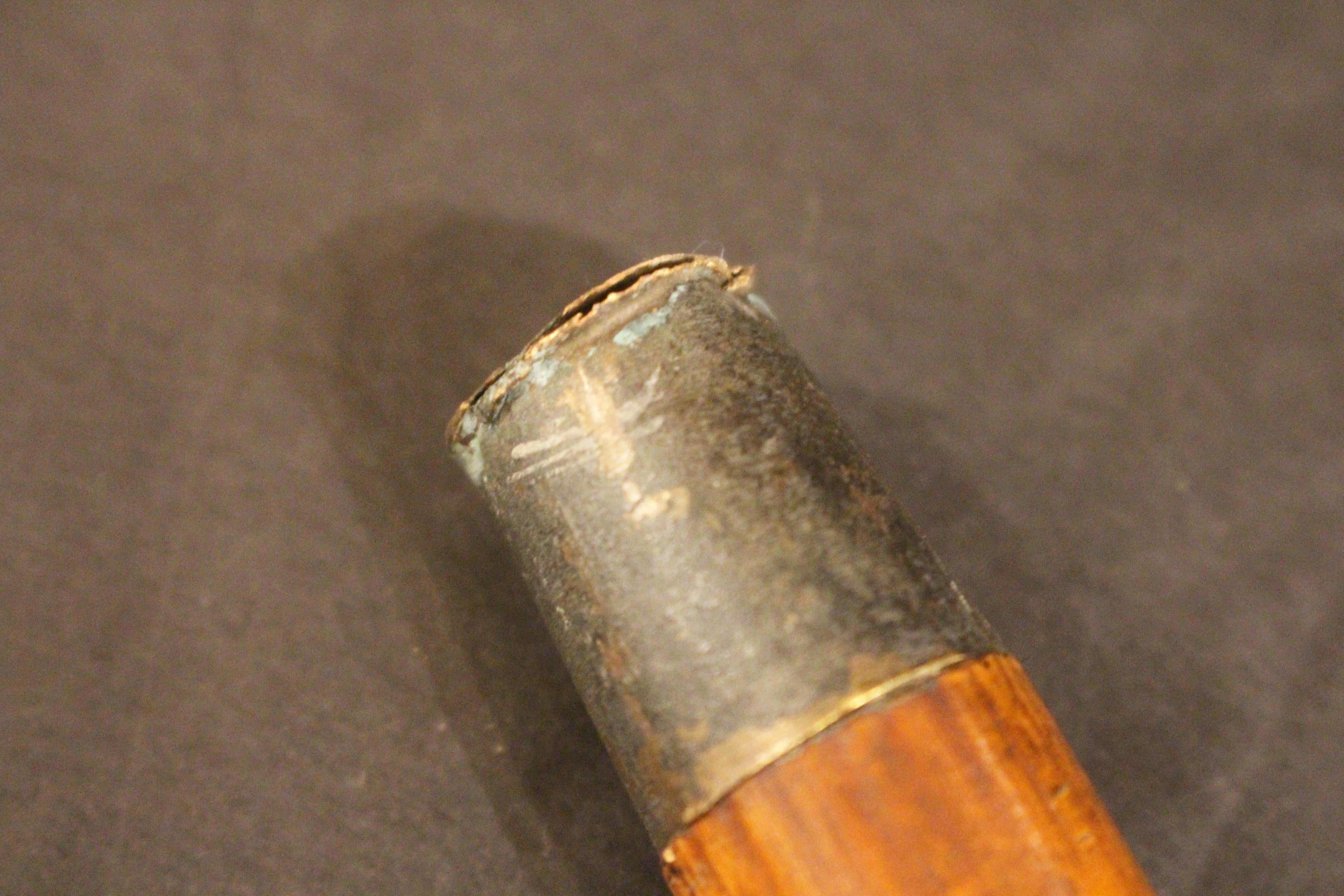 Sterling Silver Mid-Late 19th Century Anglo-Indian Raj Era Walking Stick For Sale