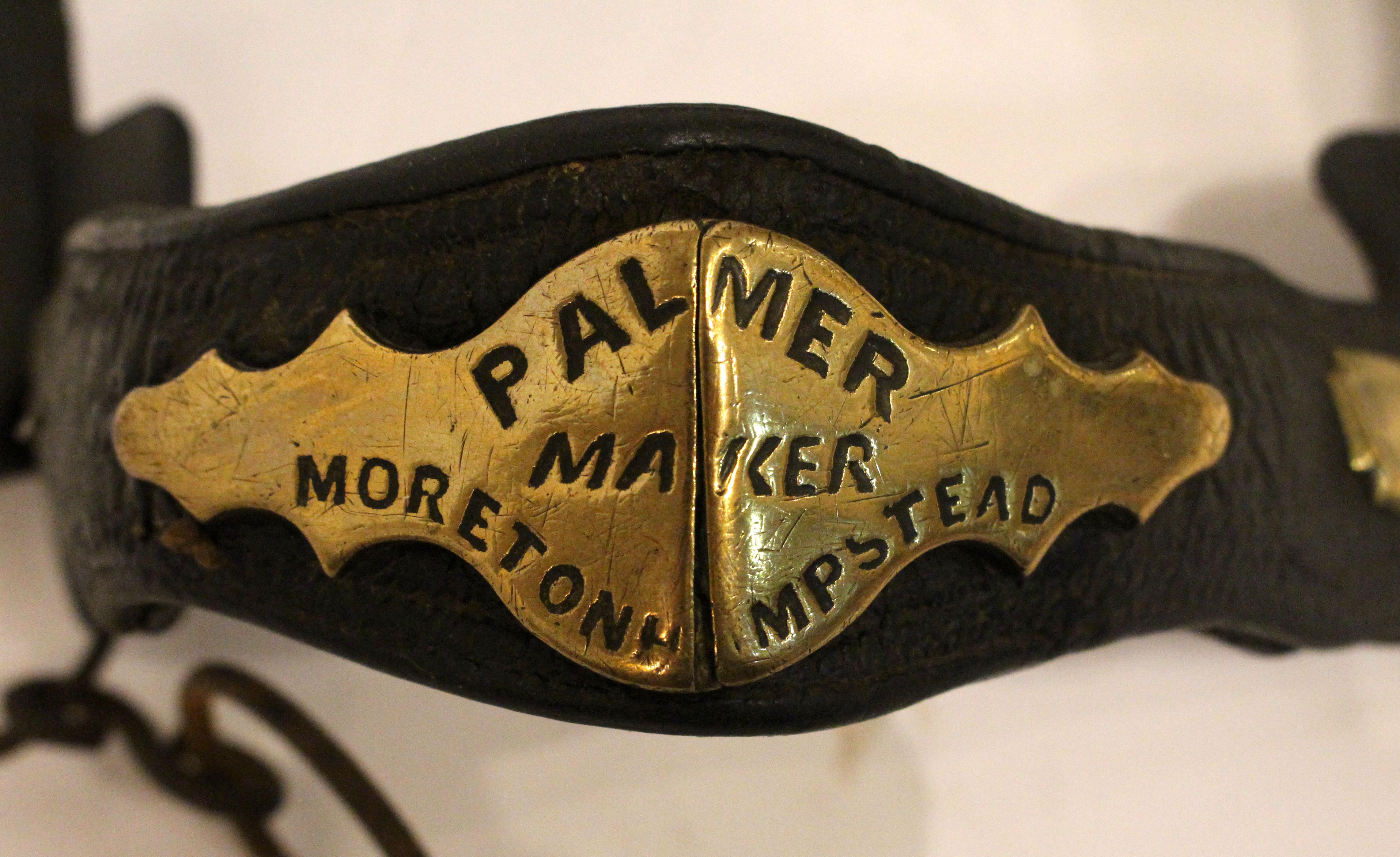 Brass Mid-Late 19th Century English Leather Shire Horse Bridle