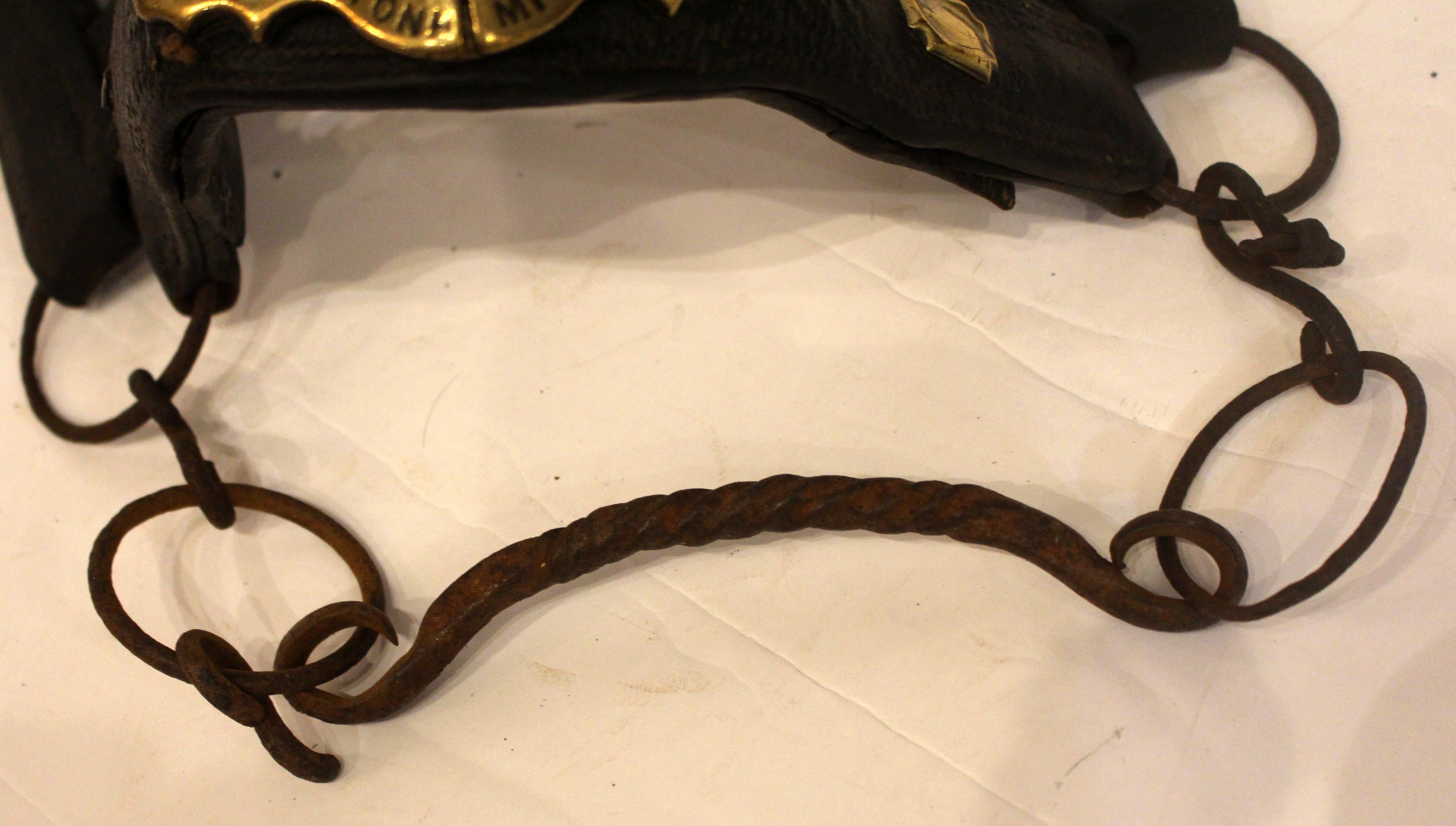 Mid-Late 19th Century English Leather Shire Horse Bridle 1