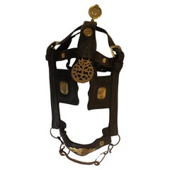 Mid-Late 19th Century English Leather Shire Horse Bridle