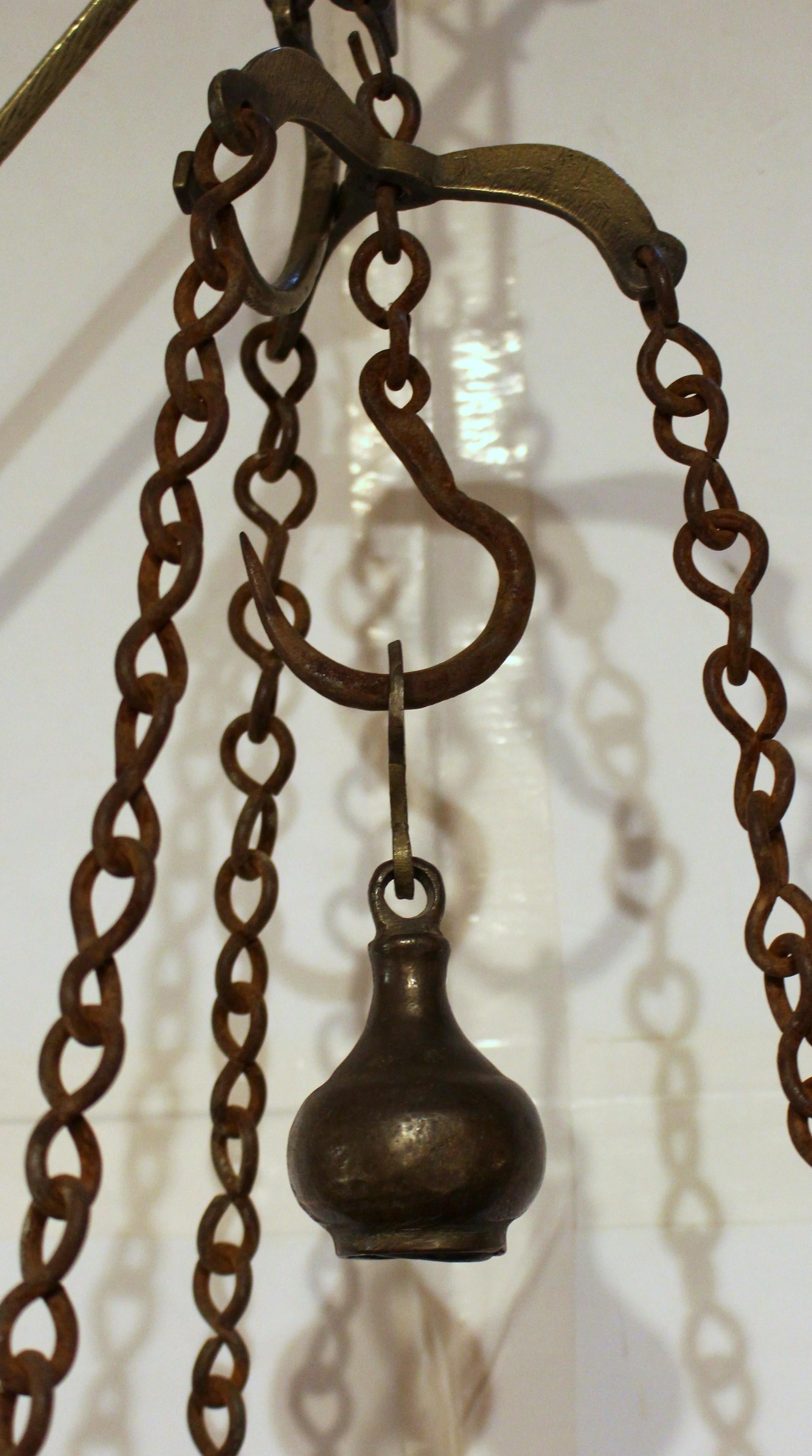 Brass Mid-Late 19th Century European Hanging Scale For Sale