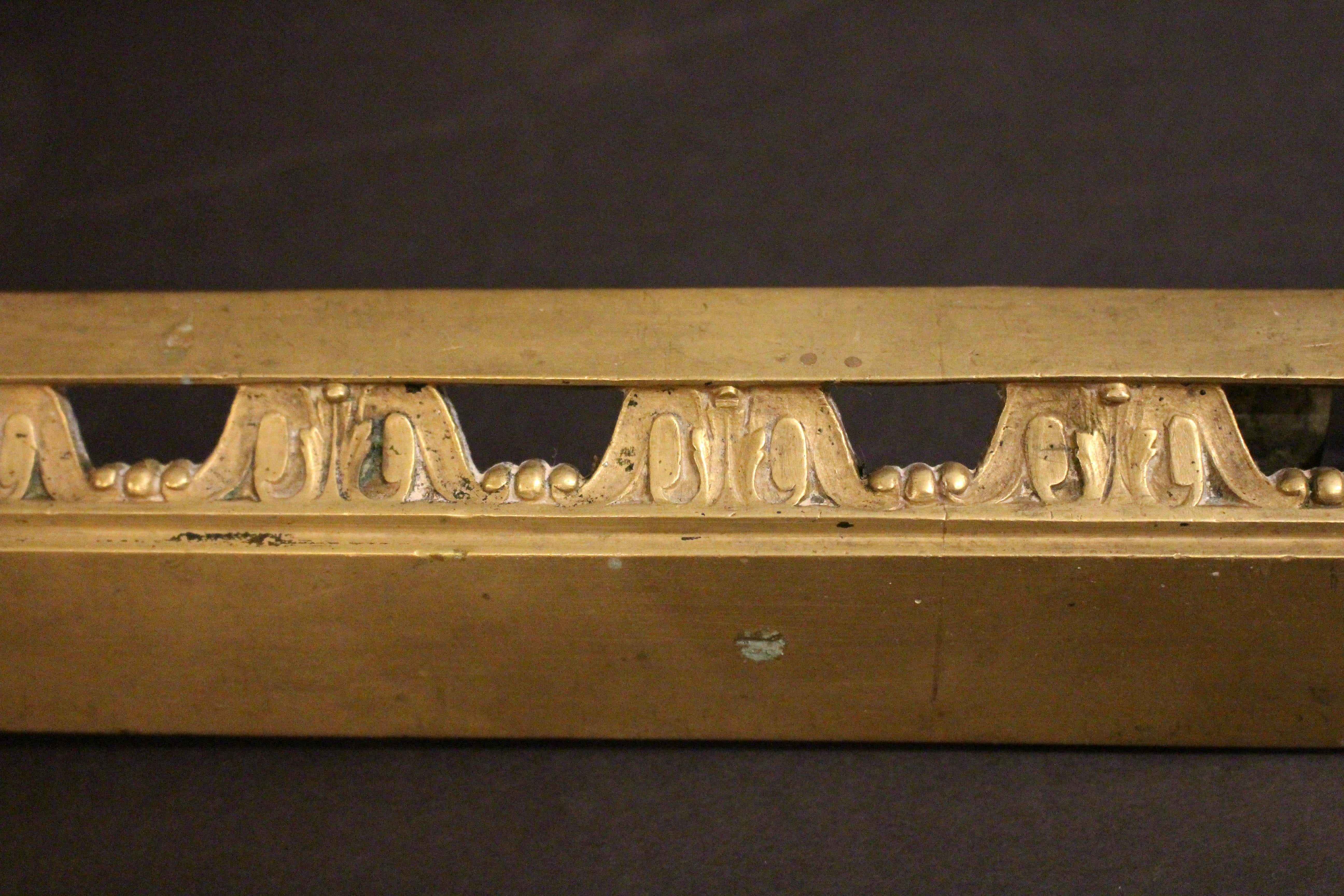 Mid-Late 19th Century French Bronze Chenet Rail Bon état - En vente à Chapel Hill, NC