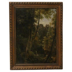 Mid-Late 19th Century Oil on Paper, "In the Ravine of Sorrento"