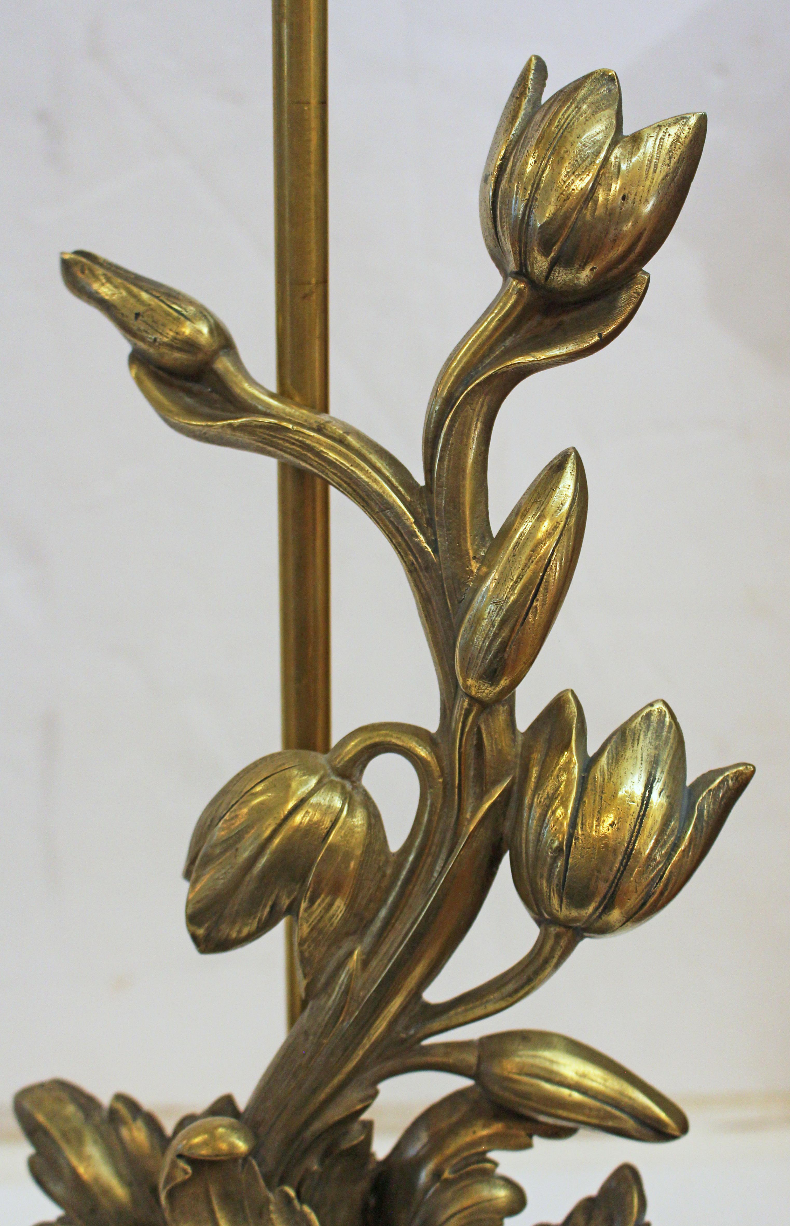 Pareja de Chenets Franceses de Bronce Montados como Lámparas de Mediados del Siglo XIX en venta 2