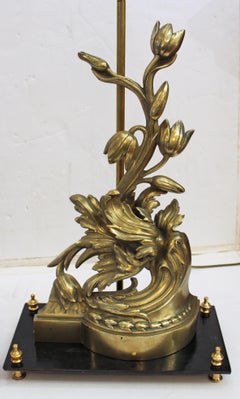 Coppia di Chenet in bronzo francese della metà del XIX secolo montati come lampade