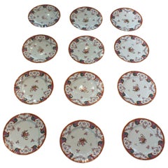 Mid-Late 19th Century Set of 12 French Porcelain Plates by Edmé Samson