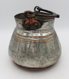 Mid-Late 19th Century Tinned Copper Cooking or Yogurt Pot From Eastern Turkey
