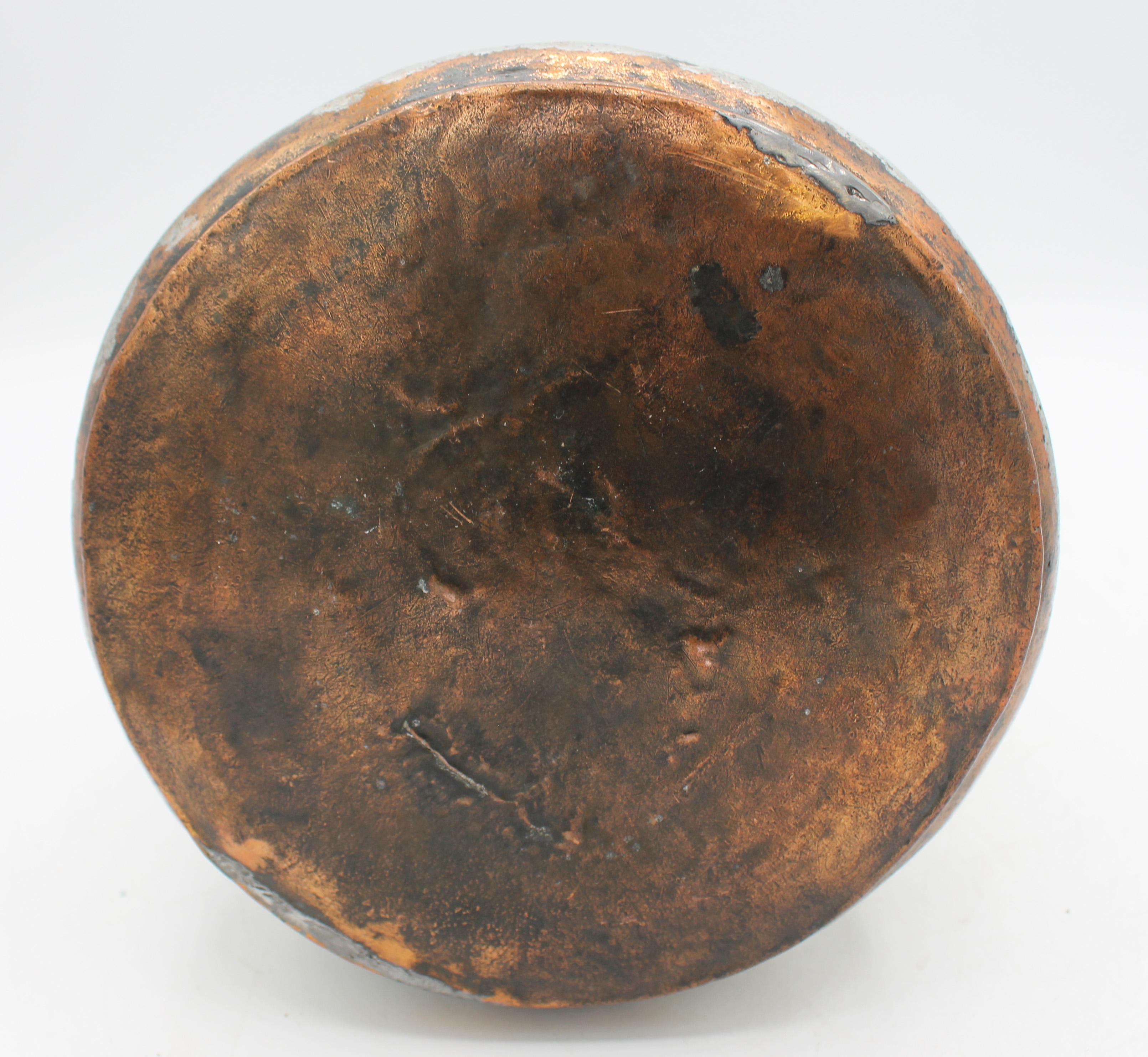 Mid-Late 19th Century Tinned Copper Cooking or Yogurt Pot From Eastern Turkey For Sale 2