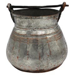 Mid-Late 19th Century Tinned Copper Cooking or Yogurt Pot From Eastern Turkey