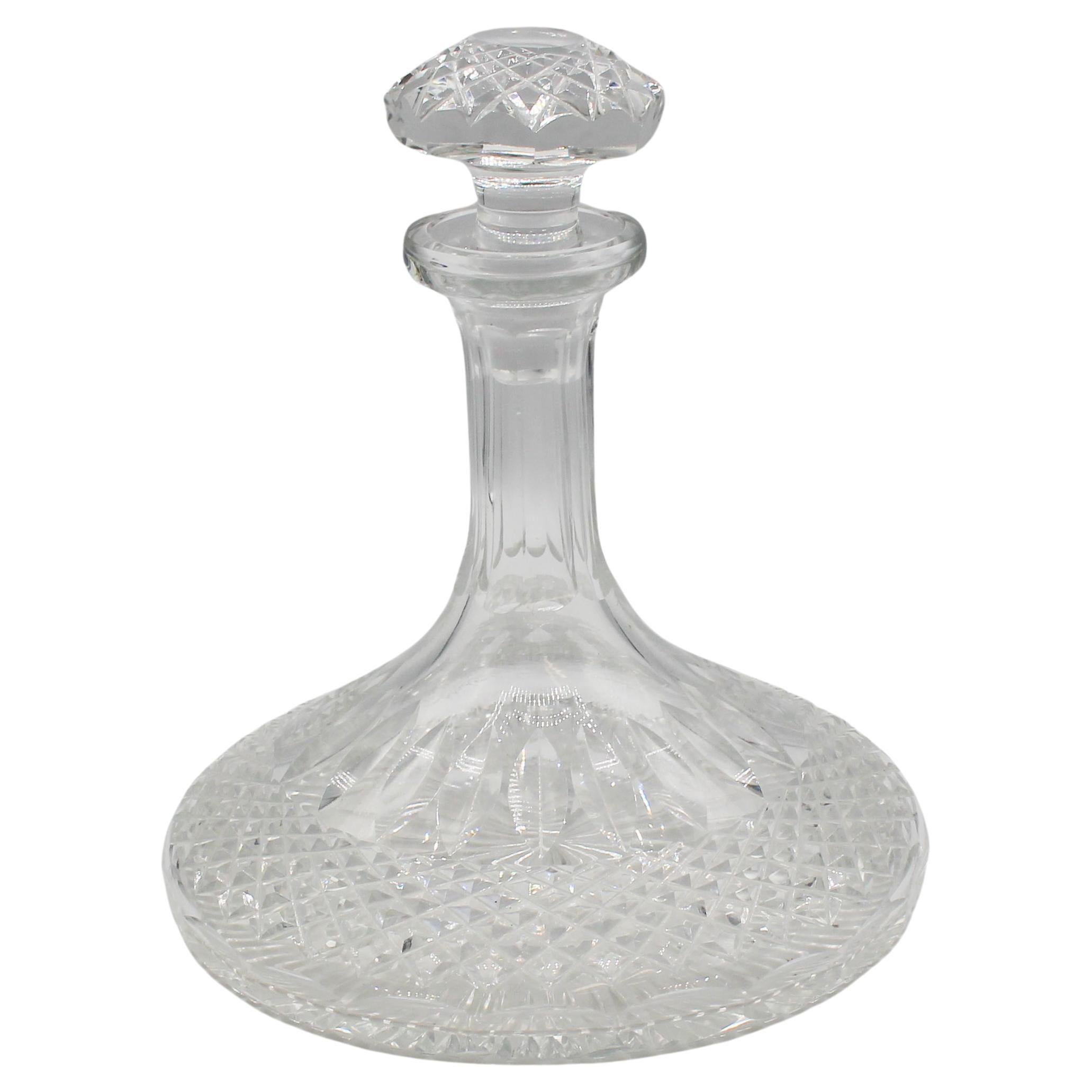 Mid-Late 20th Century Crystal Ship's Decanter For Sale